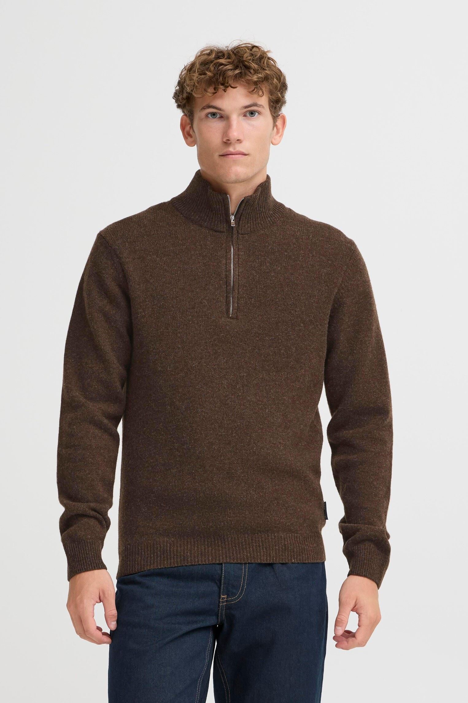 Pullover Cfkarl Halfzip Lambswool Knit herren braun Casual Friday Pullover Cfkarl Halfzip Lambswool Knit herren braun DEMITASSE MELANGE