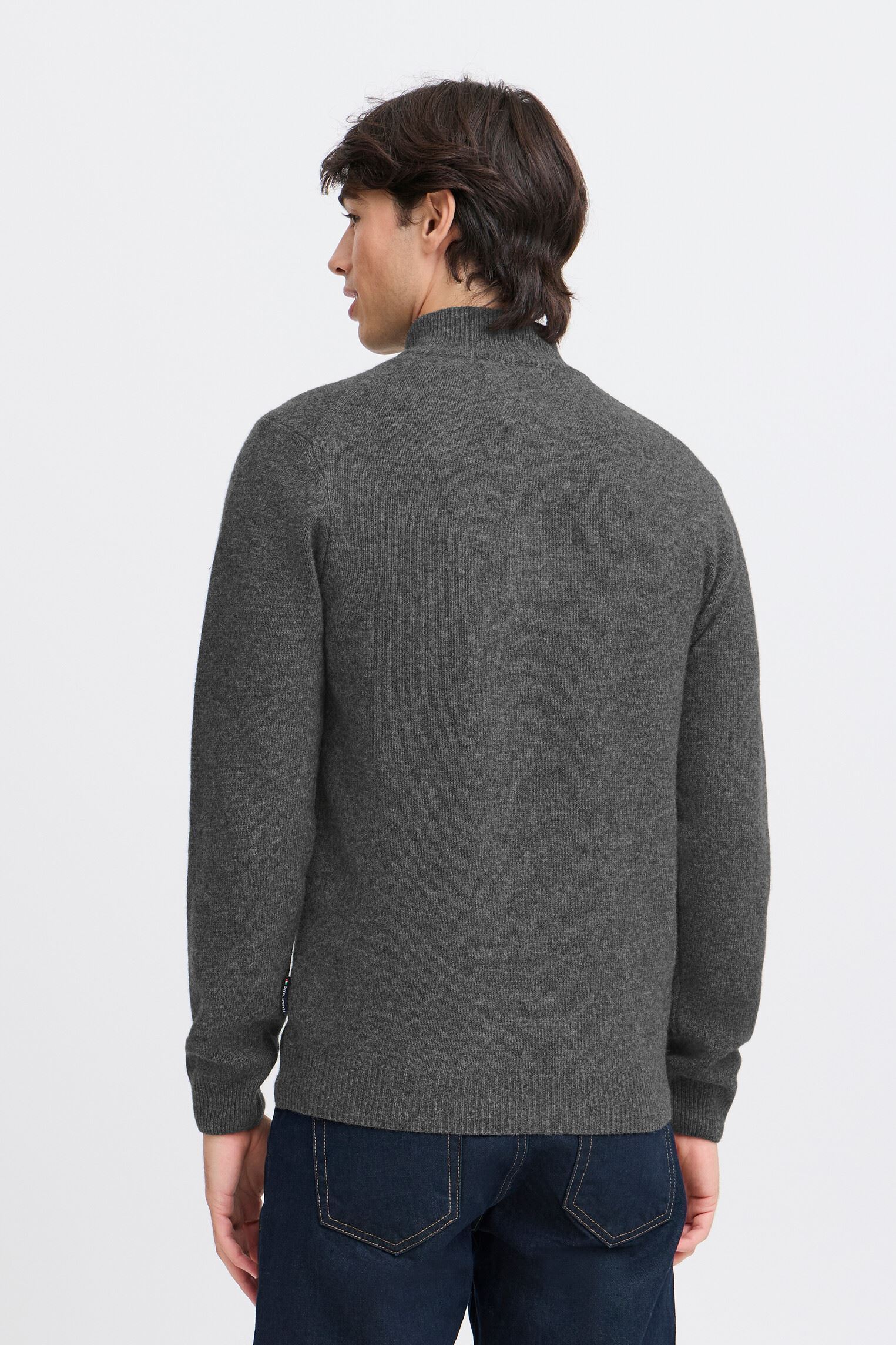 Pulls Cfkarl Halfzip Lambswool Knit homme gris Casual Friday Pulls Cfkarl Halfzip Lambswool Knit homme gris PEWTER MIX