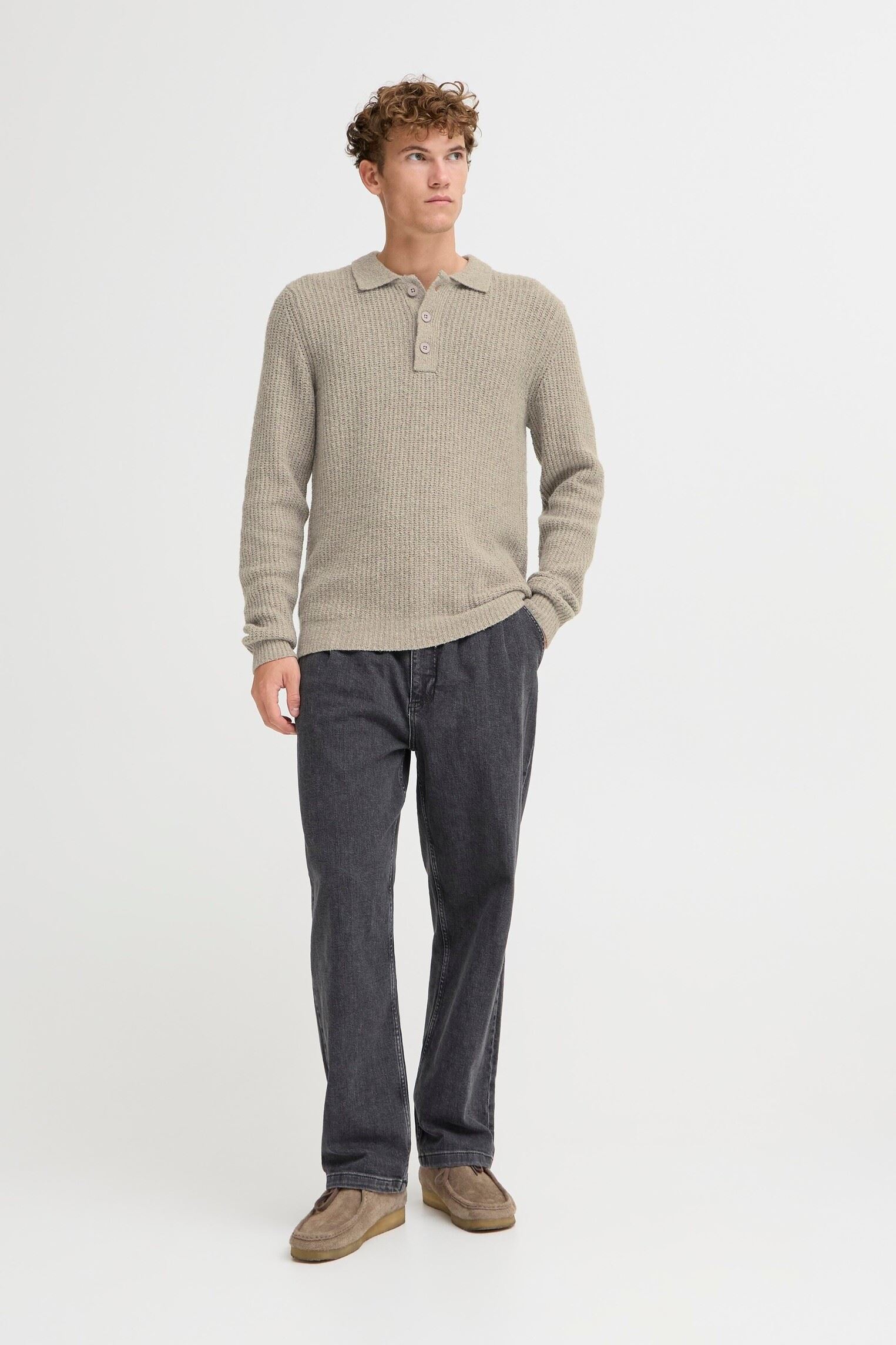 Kurzarm-Poloshirts Cfgahn 1X1 Rib Polo Knit herren grau Casual Friday Kurzarm-Poloshirts Cfgahn 1X1 Rib Polo Knit herren grau STEEPLE GRAY