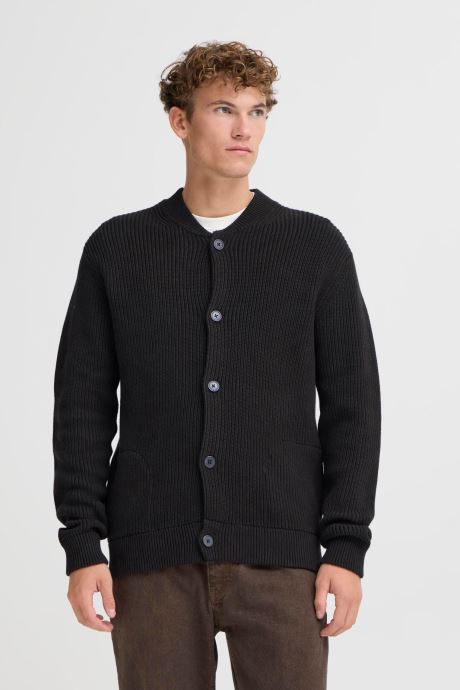 Casual Friday Vesten Cfrodhe Baseball Knit Cardigan heren zwart