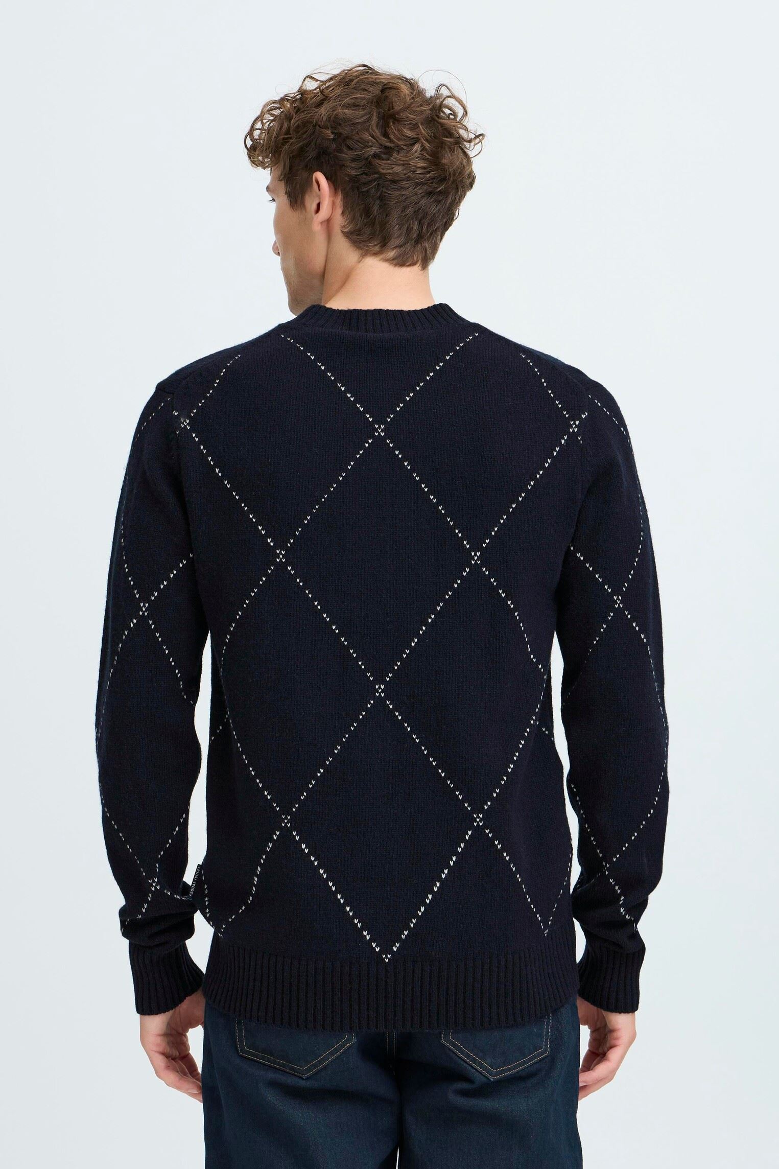 Pulls Cffunck Lambswool Knit homme bleu Casual Friday Pulls Cffunck Lambswool Knit homme bleu DARK NAVY