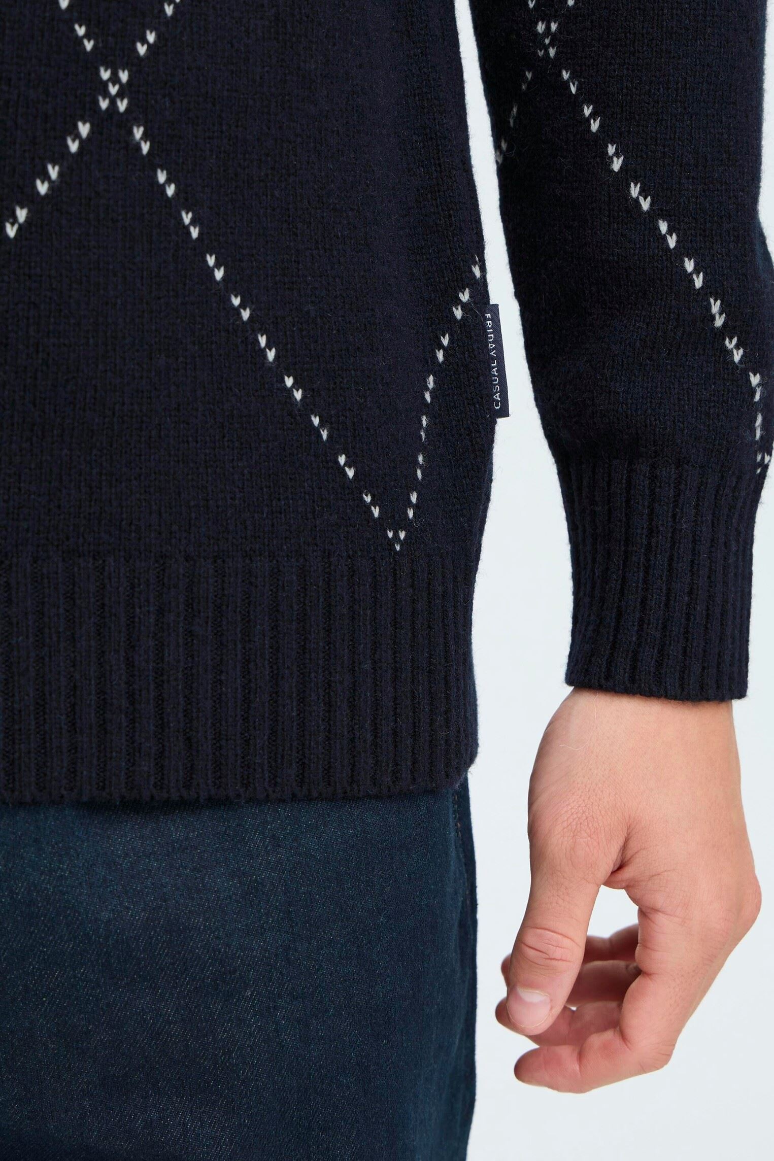 Pulls Cffunck Lambswool Knit homme bleu Casual Friday Pulls Cffunck Lambswool Knit homme bleu DARK NAVY