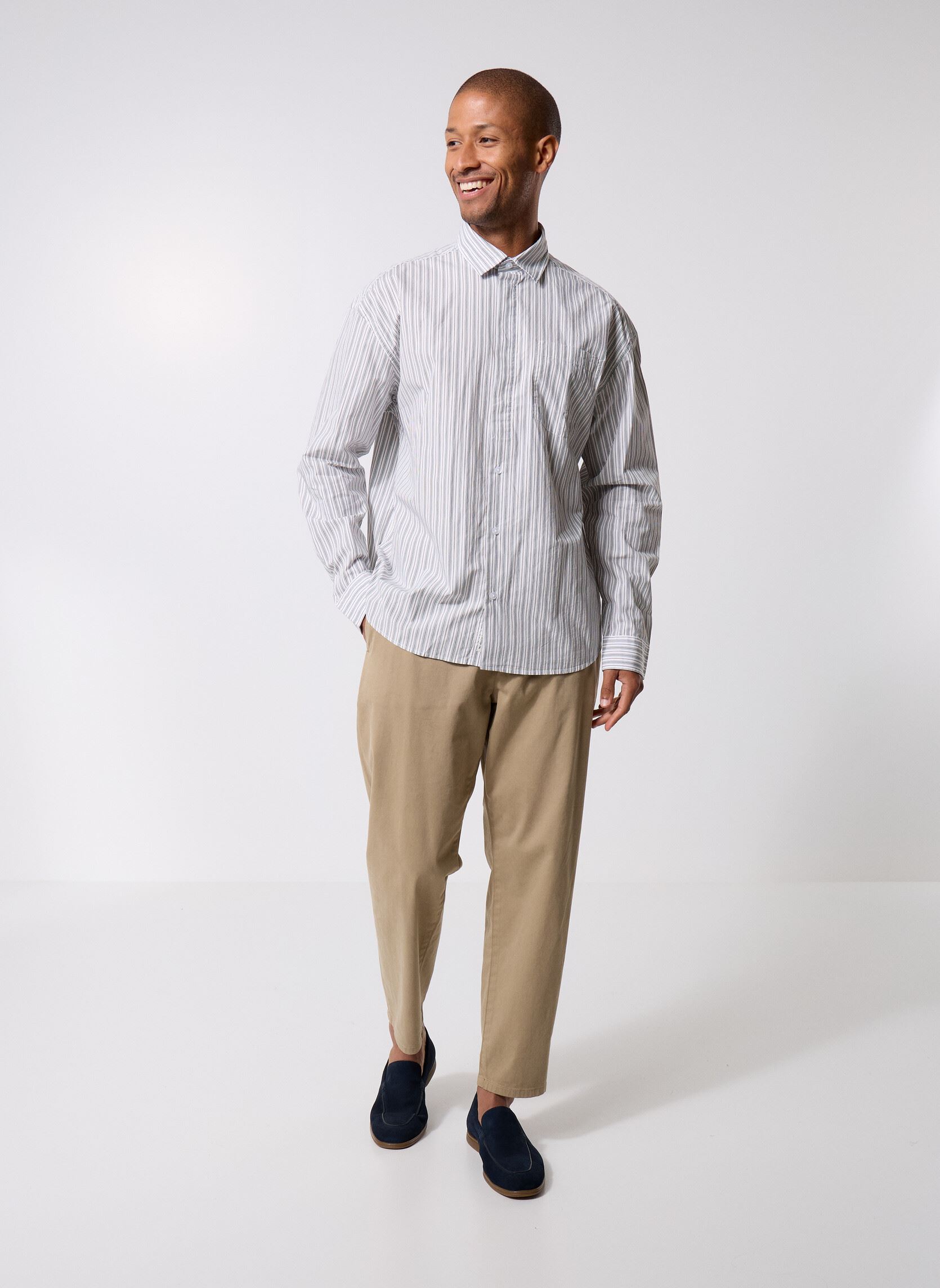Chemises Cfknud Thin Striped Shirt homme noir Casual Friday Chemises Cfknud Thin Striped Shirt homme noir BLACK IRIS