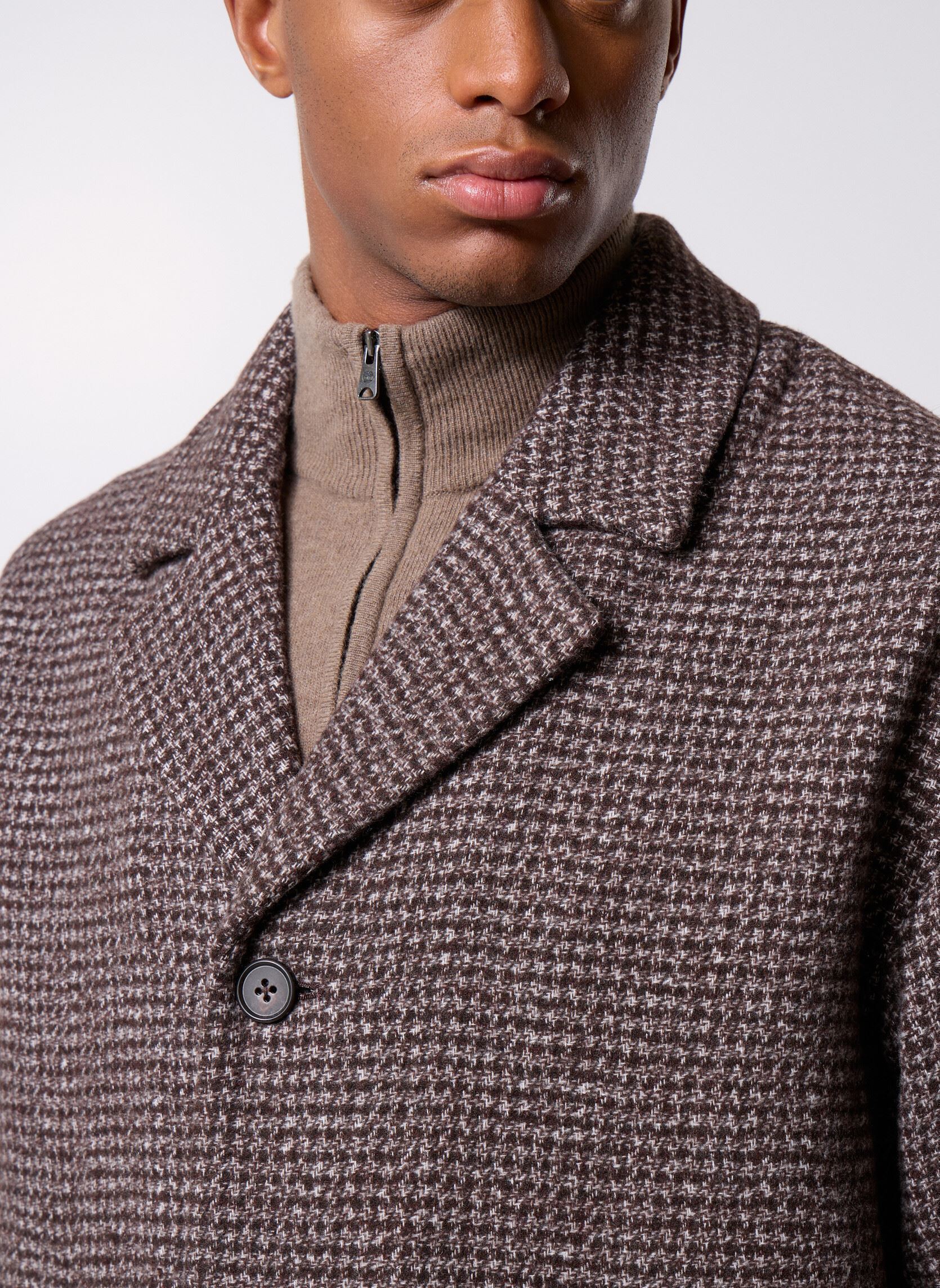 Klassieke jassen Cffridolf Houndtooth Coat heren bruin Casual Friday Klassieke jassen Cffridolf Houndtooth Coat heren bruin DEMITASSE
