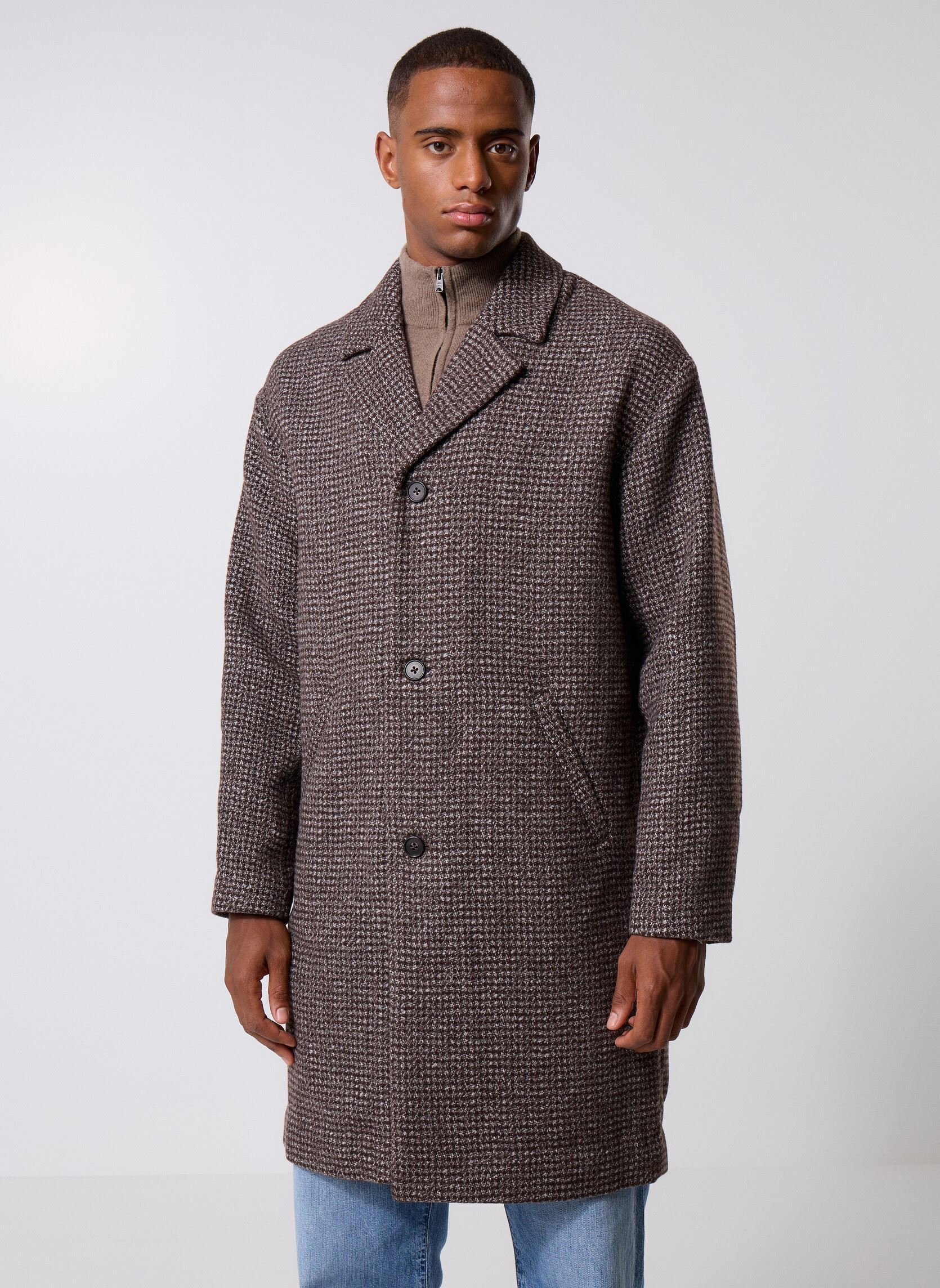 Klassieke jassen Cffridolf Houndtooth Coat heren bruin Casual Friday Klassieke jassen Cffridolf Houndtooth Coat heren bruin DEMITASSE