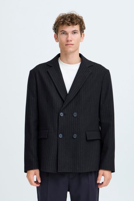 Casual Friday Vestes de costume Cfalby 0240 Pinstriped Blazer homme bleu