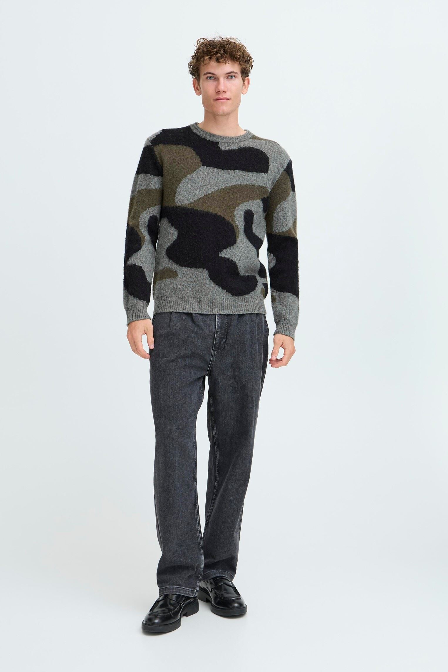 Pulls Cfesko Crew Neck Knit homme gris Casual Friday Pulls Cfesko Crew Neck Knit homme gris CASTLEROCK MELANGE