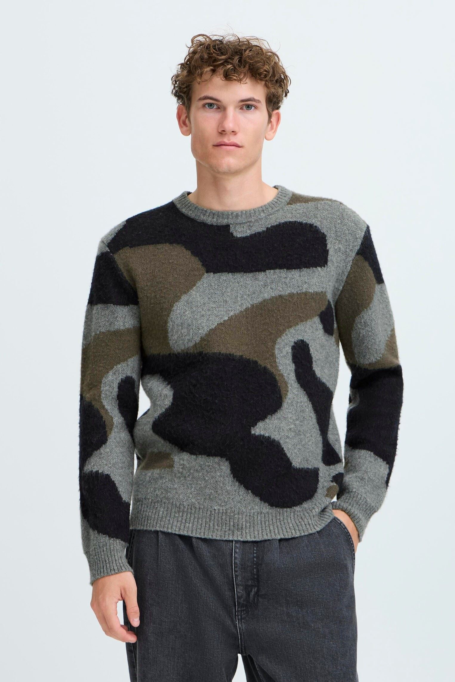 Pulls Cfesko Crew Neck Knit homme gris Casual Friday Pulls Cfesko Crew Neck Knit homme gris CASTLEROCK MELANGE