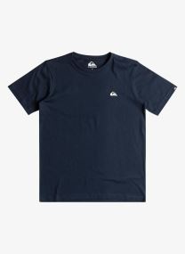 Tee-shirts manches courtes Basic Ss Tee Youth garçon bleu Quiksilver Tee-shirts manches courtes Basic Ss Tee Youth garçon bleu Navy Blazer