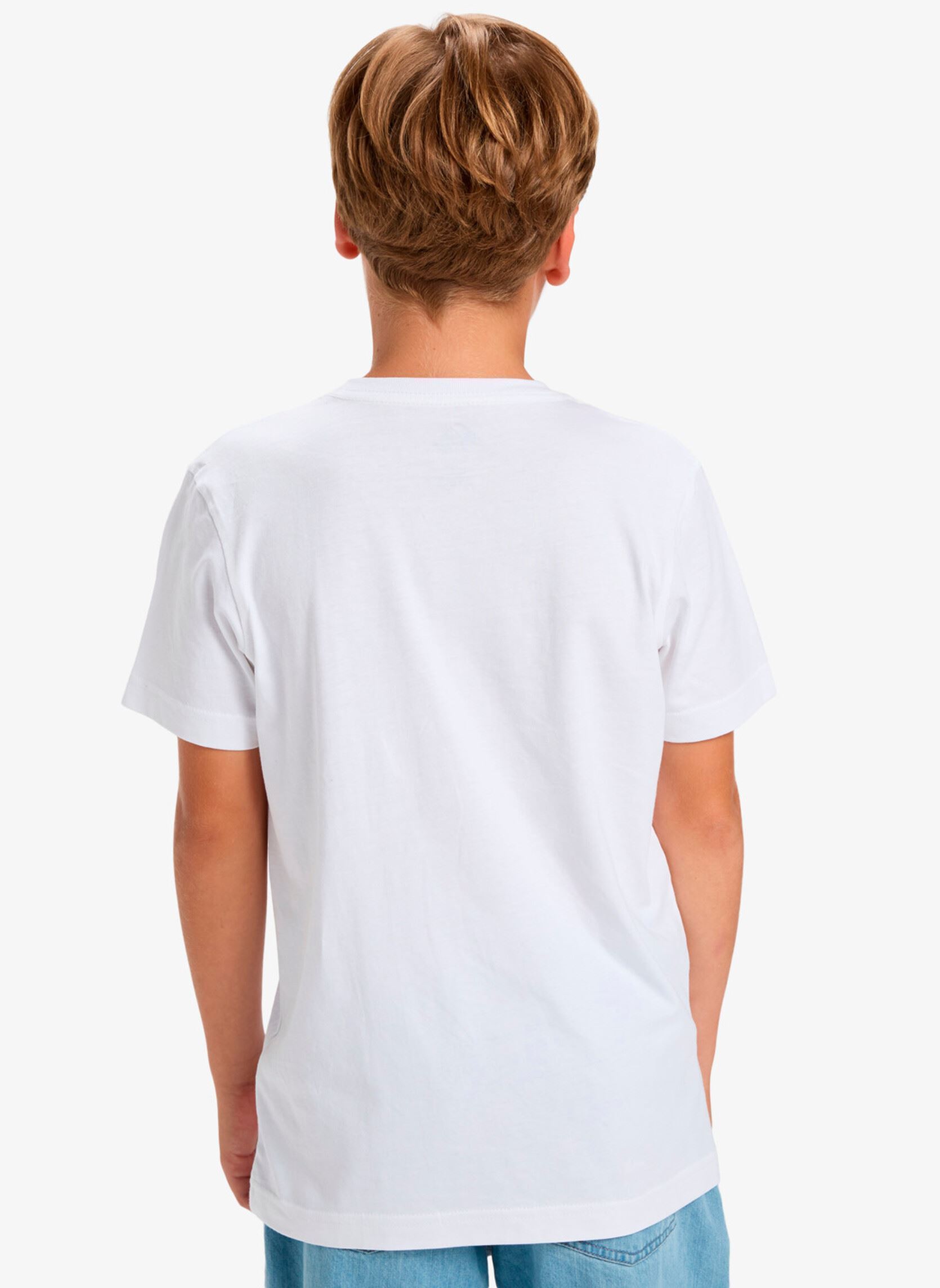 Tee-shirts manches courtes Ev In Waves Ss Youth garçon blanc Quiksilver Tee-shirts manches courtes Ev In Waves Ss Youth garçon blanc White