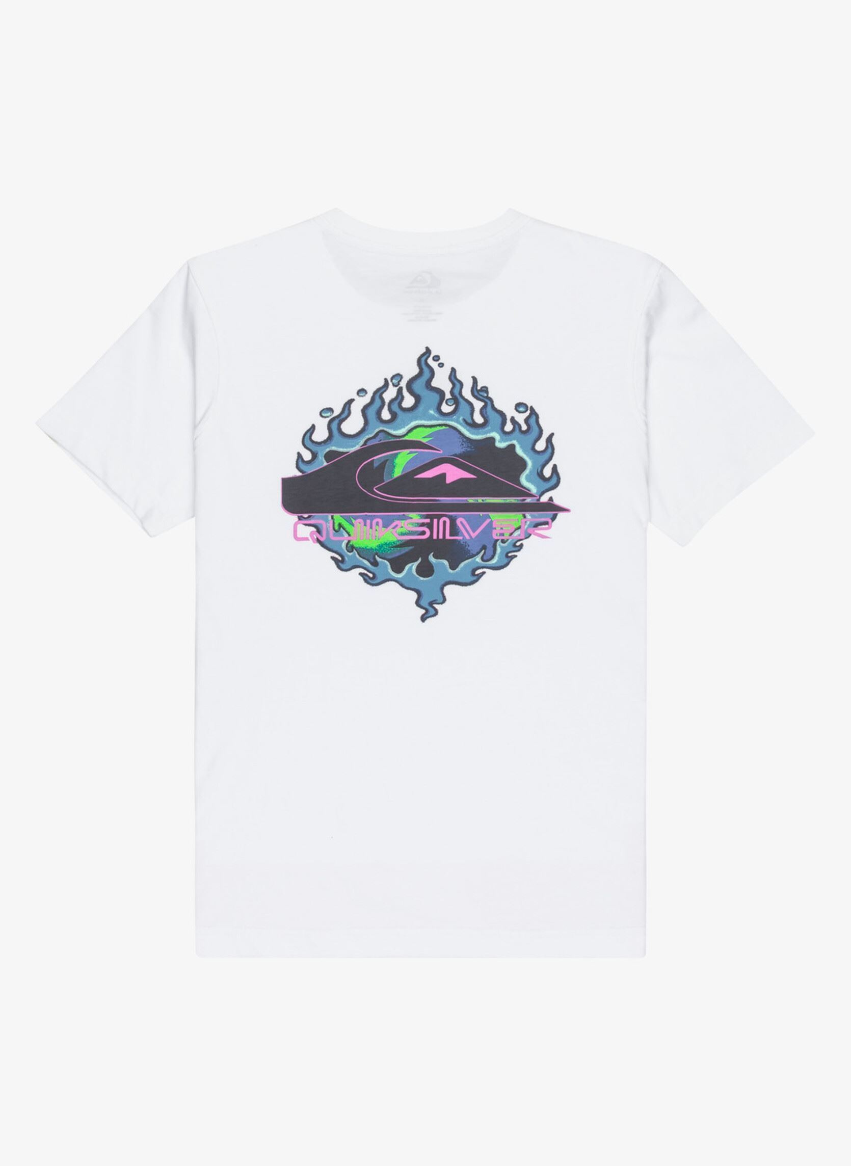 Tee-shirts manches courtes Ev In Flames Ss Youth garçon blanc Quiksilver Tee-shirts manches courtes Ev In Flames Ss Youth garçon blanc WHITE