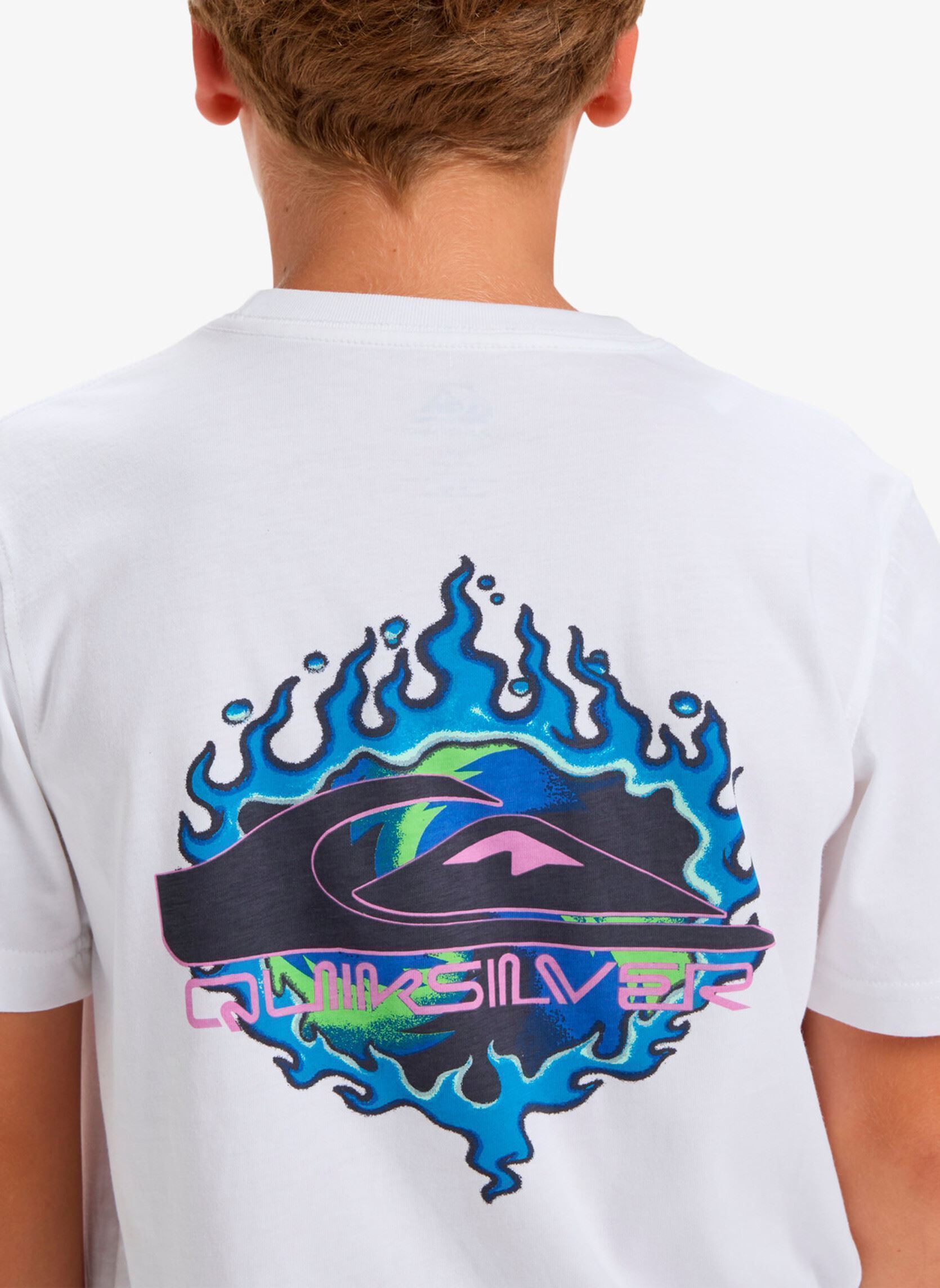 Tee-shirts manches courtes Ev In Flames Ss Youth garçon blanc Quiksilver Tee-shirts manches courtes Ev In Flames Ss Youth garçon blanc WHITE