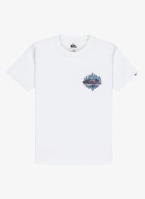 Tee-shirts manches courtes Ev In Flames Ss Youth garçon blanc Quiksilver Tee-shirts manches courtes Ev In Flames Ss Youth garçon blanc WHITE