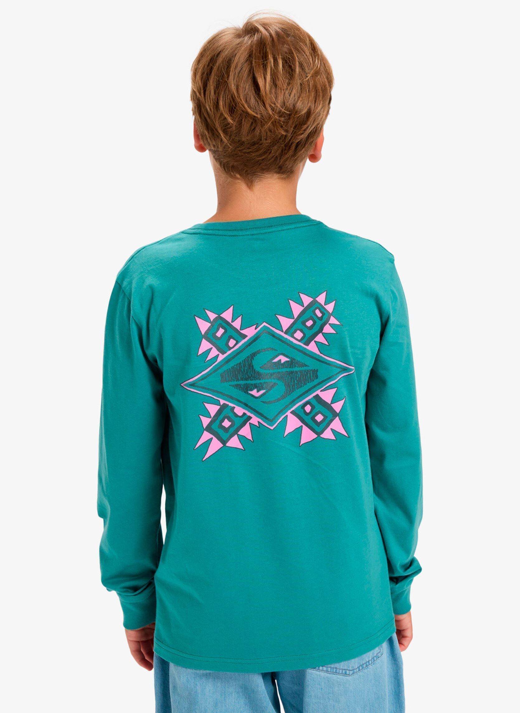 Tee-shirts manches longues Ev Swell Ovation Ls Youth garçon bleu Quiksilver Tee-shirts manches longues Ev Swell Ovation Ls Youth garçon bleu Deep sea