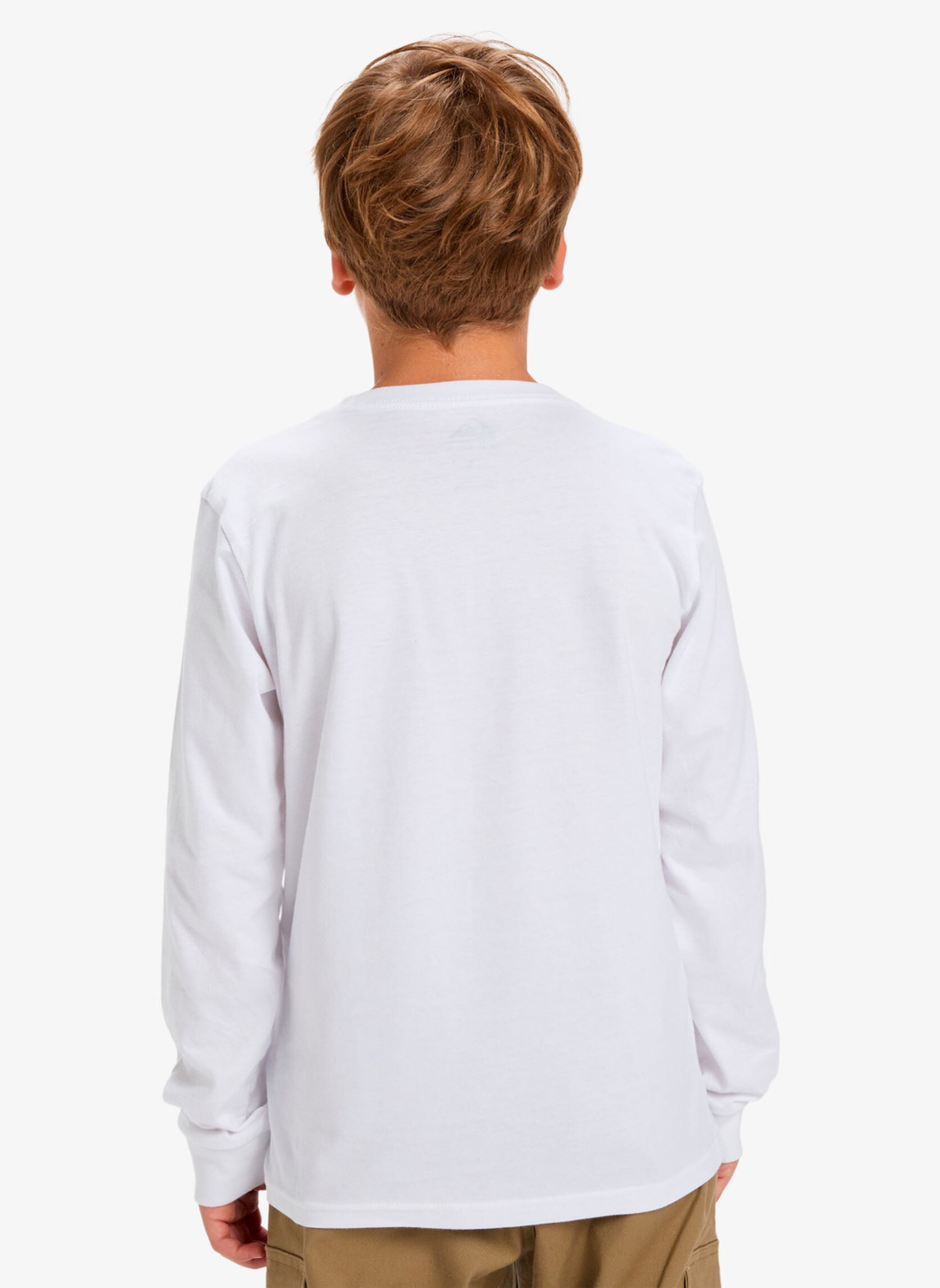 Tee-shirts manches longues Ev Type Line Ls Youth garçon blanc Quiksilver Tee-shirts manches longues Ev Type Line Ls Youth garçon blanc WHITE