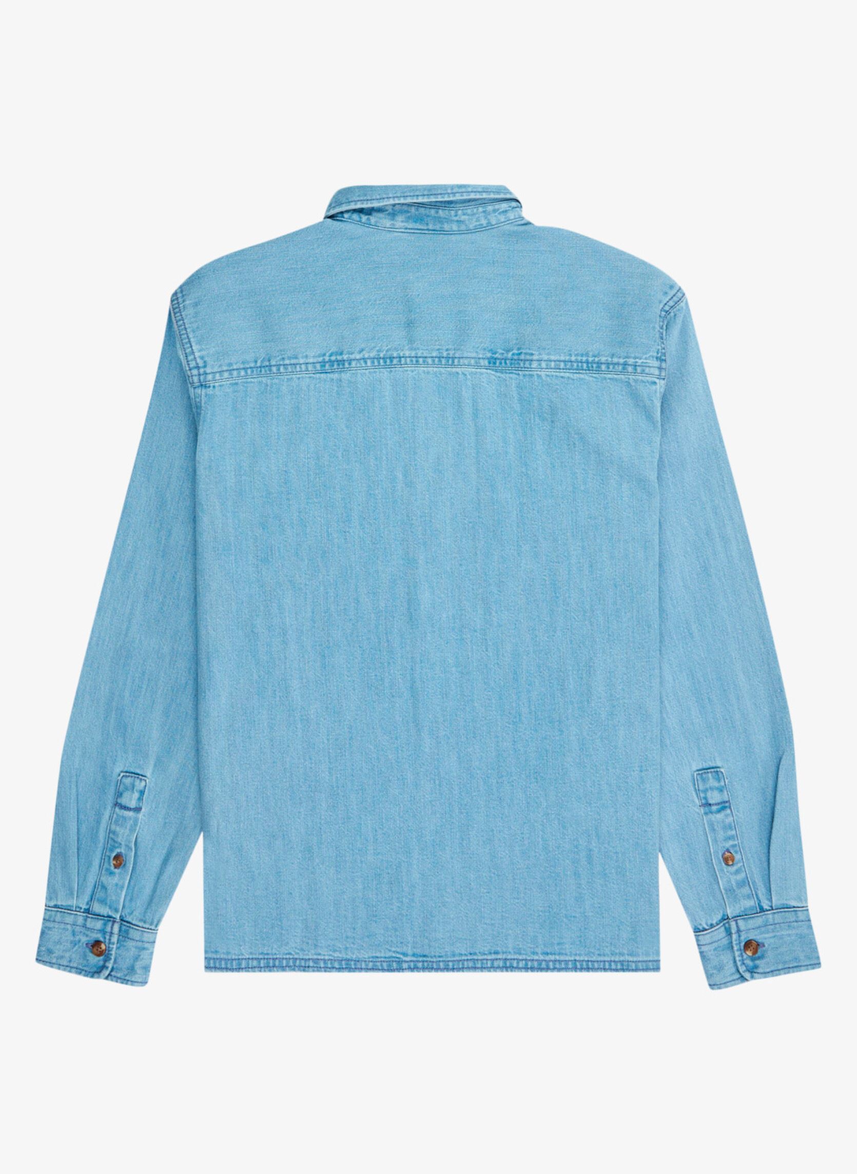 Langarm-Hemden Bozeman Denim Youth jungen blau Quiksilver Langarm-Hemden Bozeman Denim Youth jungen blau Flint stone