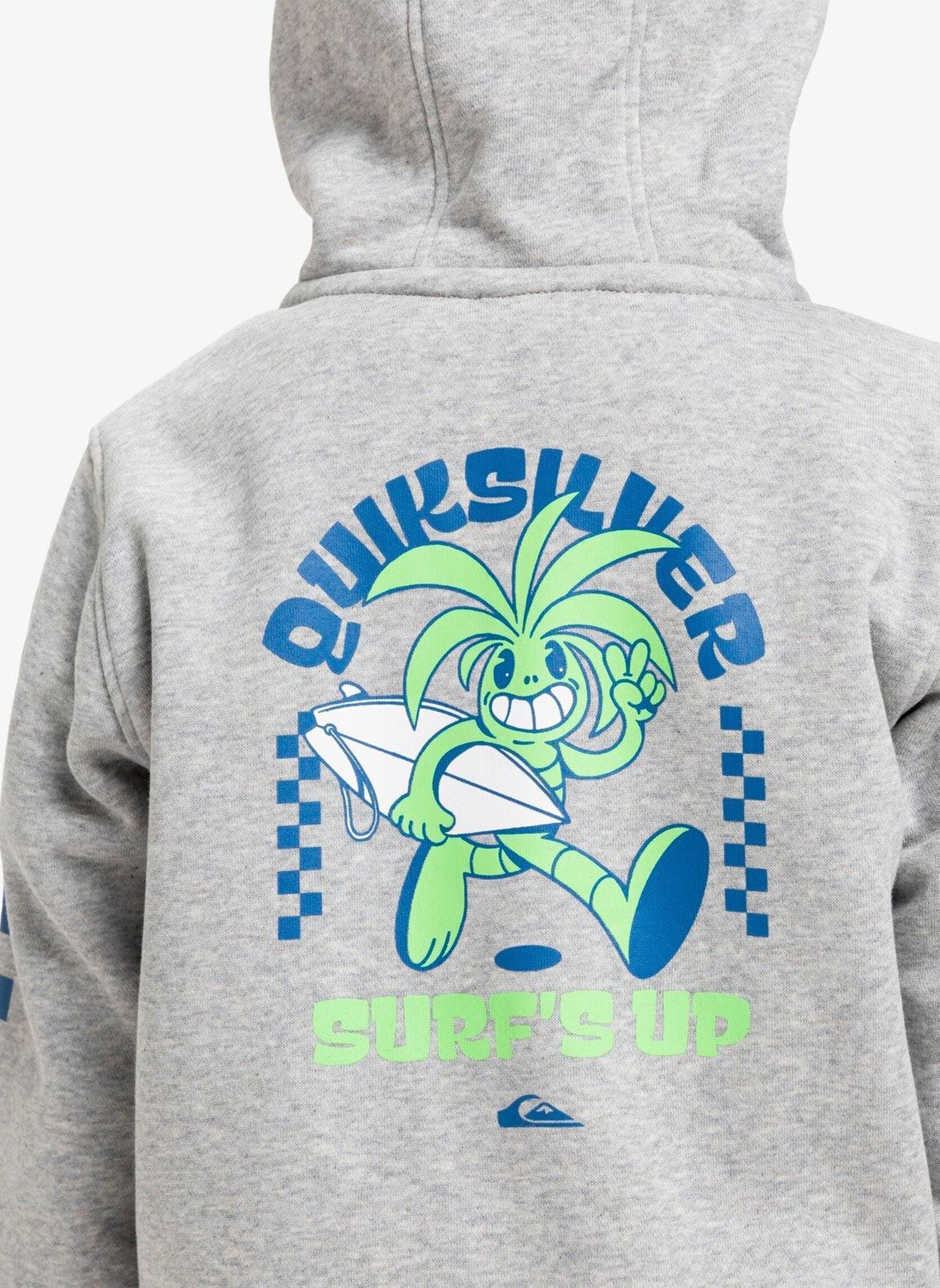 Felpe con zip Graphic Zip Hoodie Boys bambino grigio Quiksilver Felpe con zip Graphic Zip Hoodie Boys bambino grigio Light grey heather