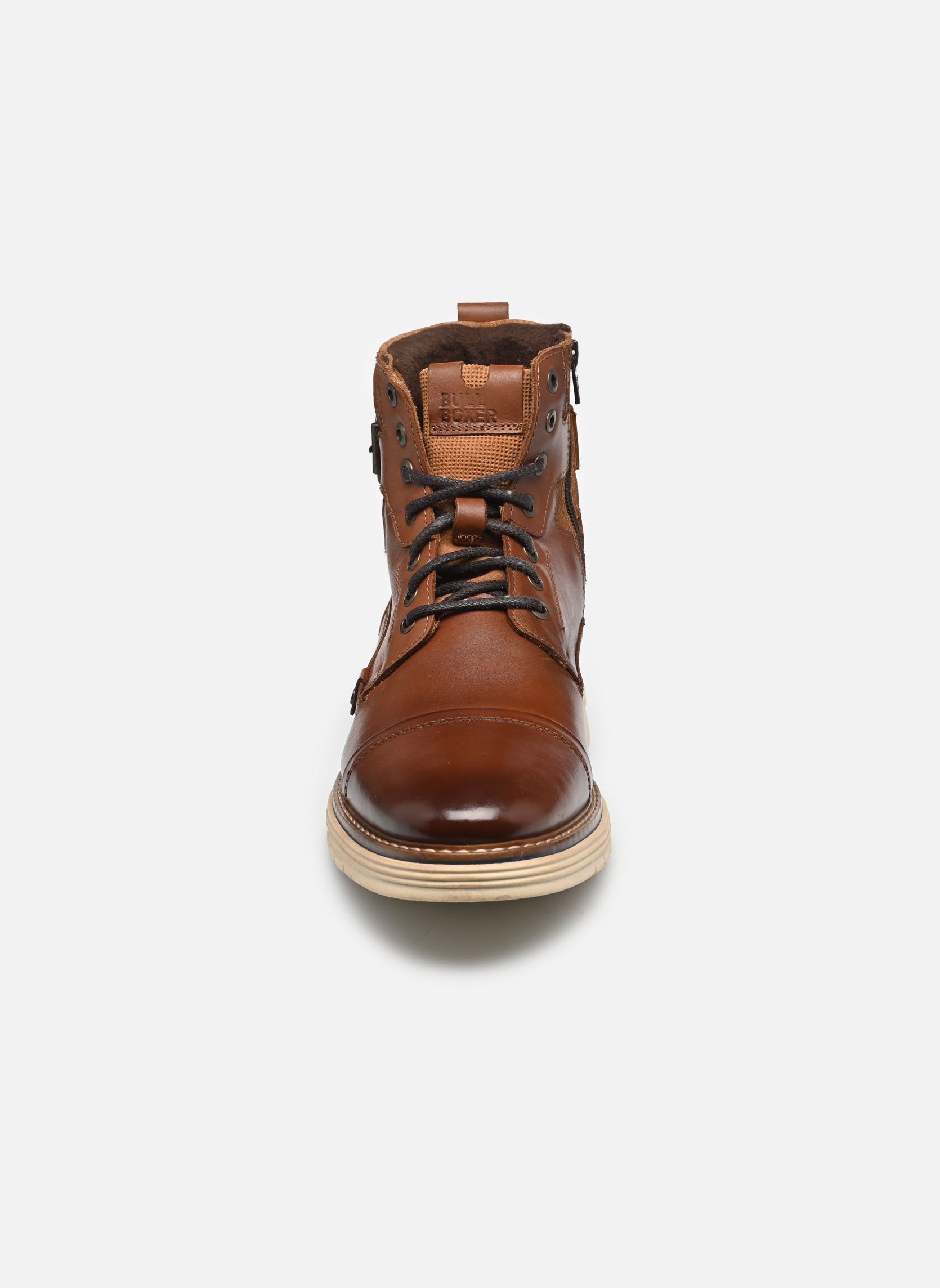 Hoge sneakers Jivai heren bruin Bullboxer Hoge sneakers Jivai heren bruin Cognac