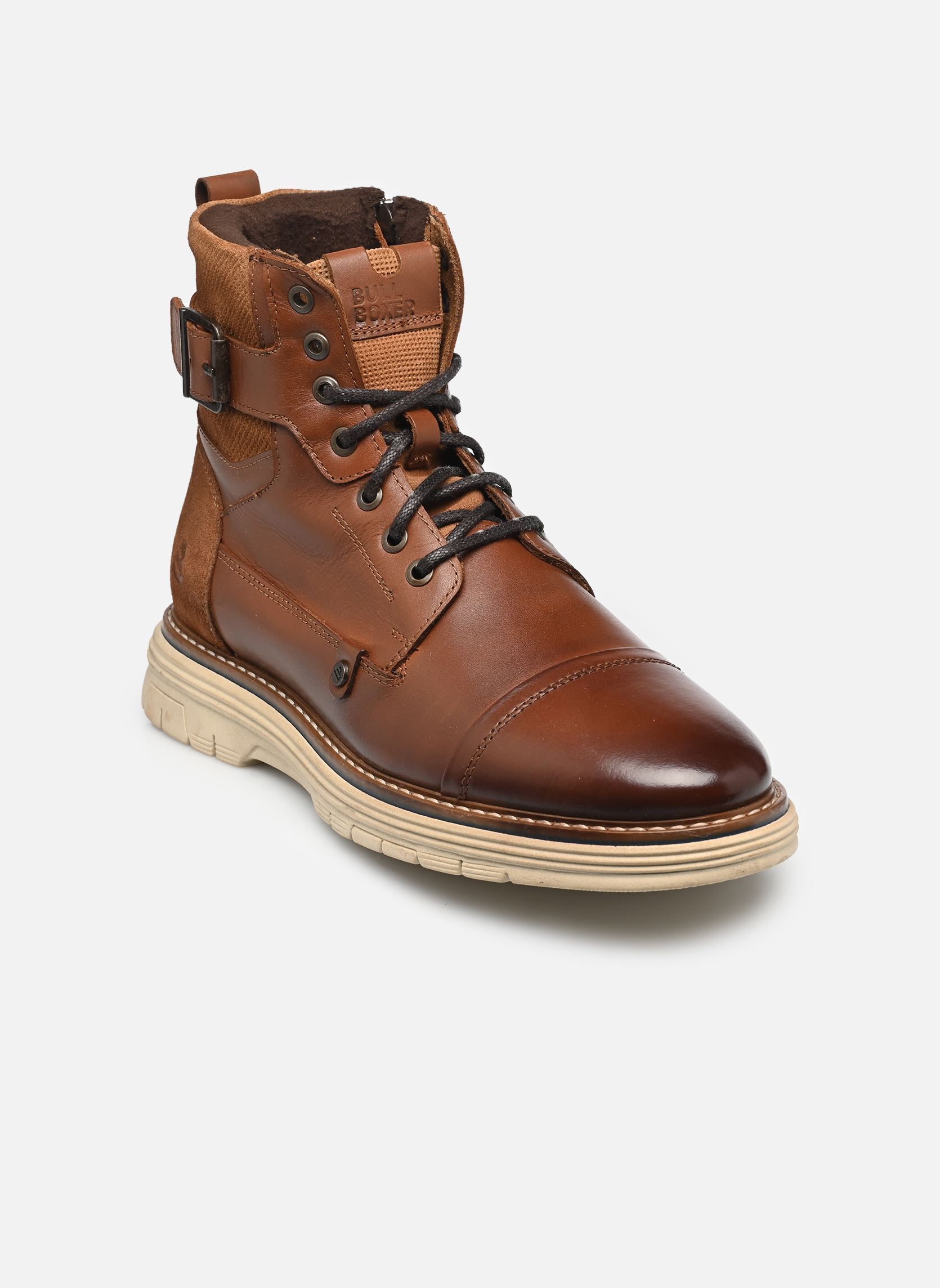Hoge sneakers Jivai heren bruin Bullboxer Hoge sneakers Jivai heren bruin Cognac