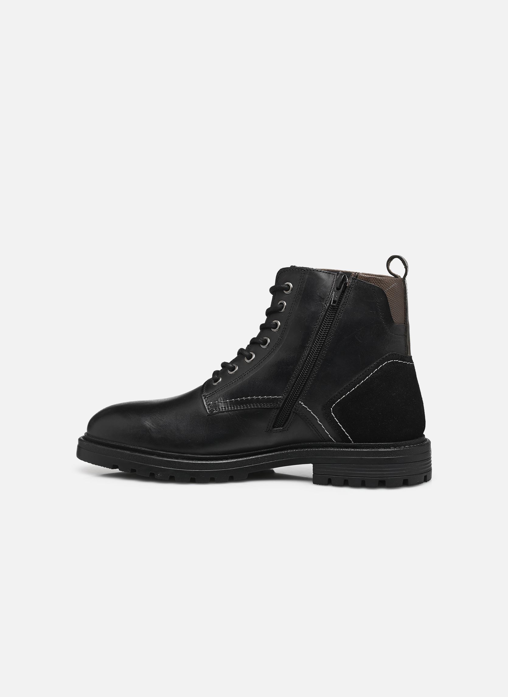 Veterlaarsjes Jite heren grijs Bullboxer Veterlaarsjes Jite heren grijs Black - Grey