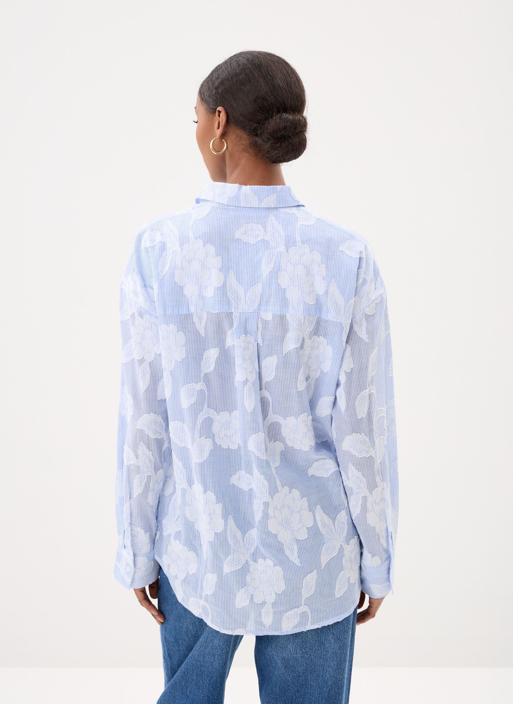 Langarm-Hemden CHEFLORINA damen blau Georgia Rose Langarm-Hemden CHEFLORINA damen blau IMP_FINE RAYURE BLEU_BLANC