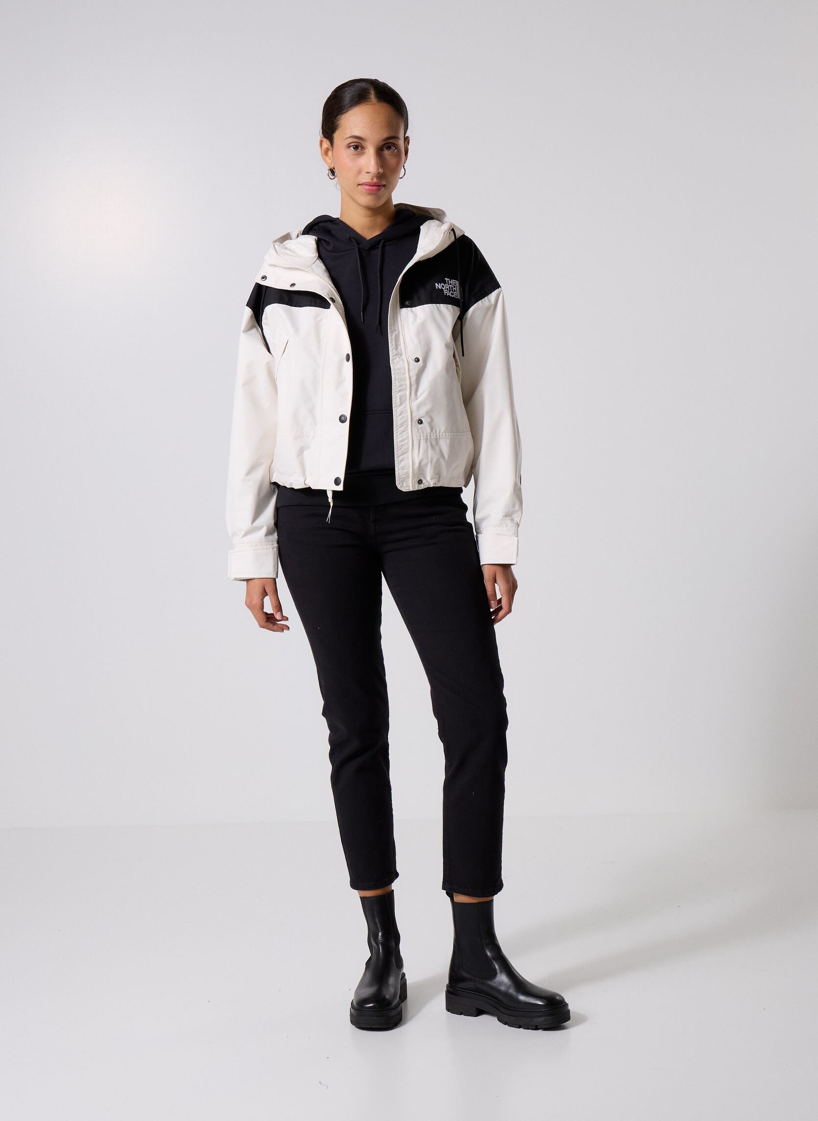 Regenjassen W Reign On Jacket dames wit The North Face Regenjassen W Reign On Jacket dames wit WHITE DUNE/TNF BLACK