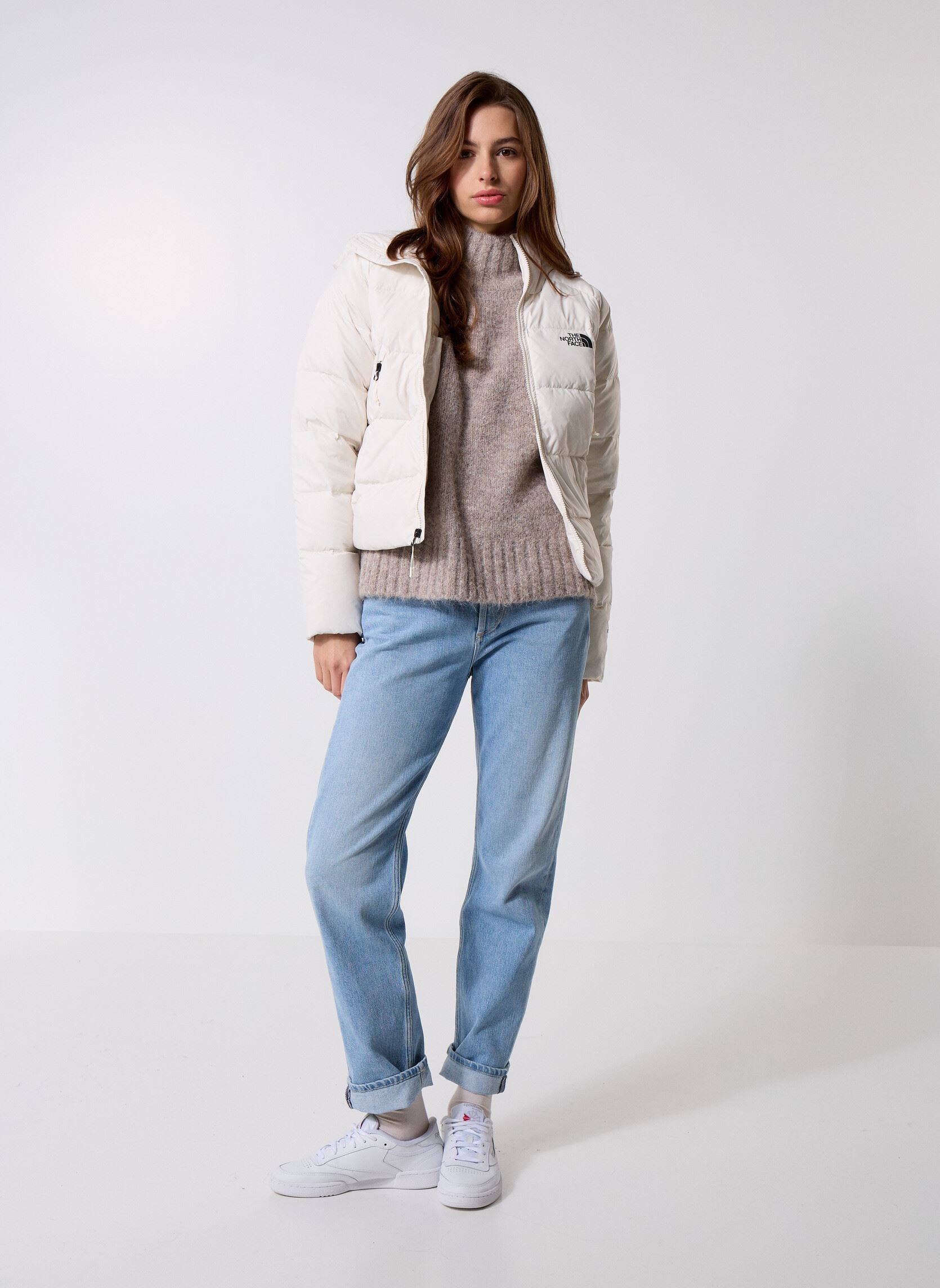 Gewatteerde jassen W Hyalite Down Hoodie dames wit The North Face Gewatteerde jassen W Hyalite Down Hoodie dames wit WHITE DUNE