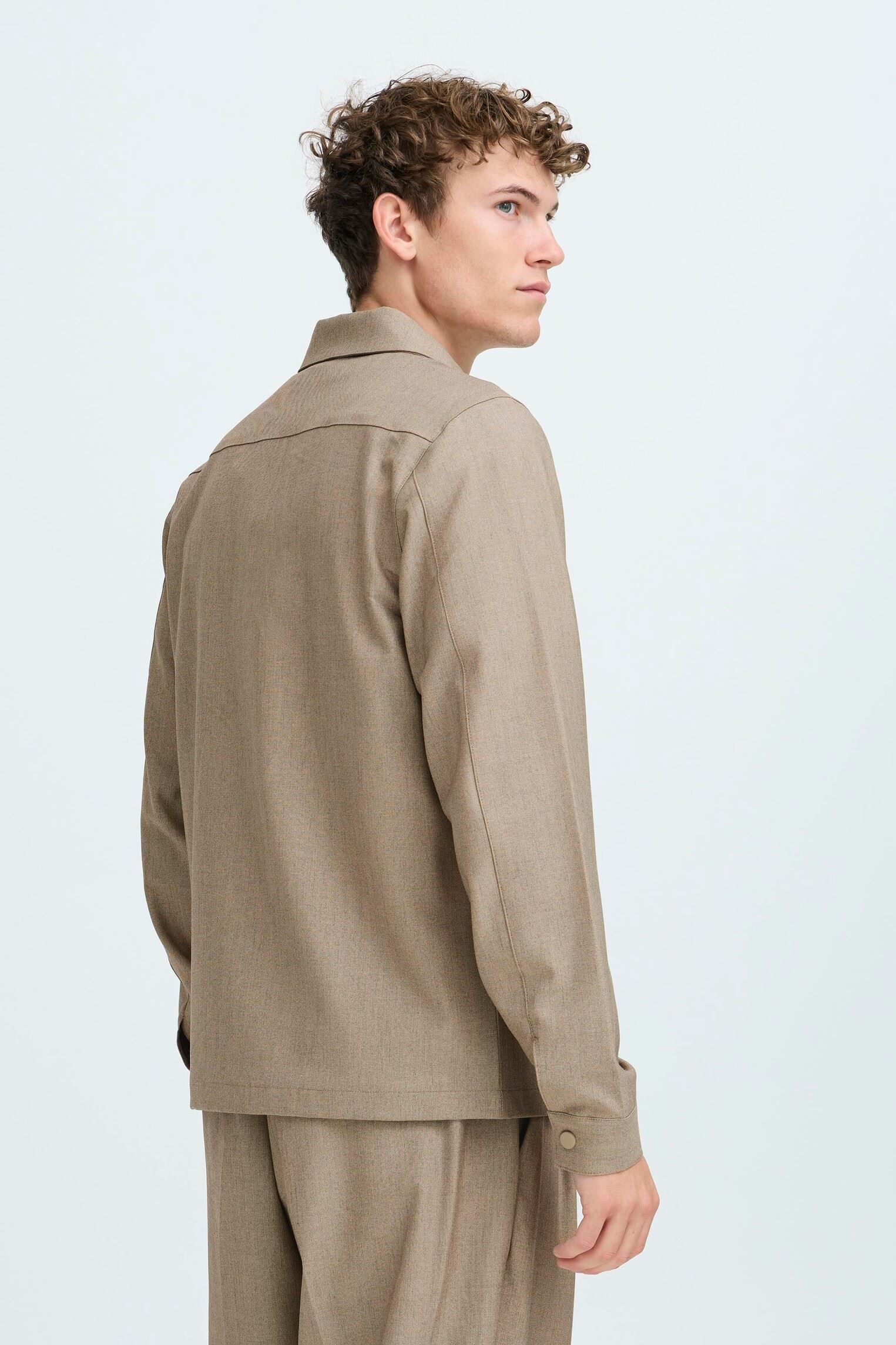 Jacken Cfarto 0222 Stretch Shacket herren beige Casual Friday Jacken Cfarto 0222 Stretch Shacket herren beige ROASTED CASHEW MELANGE