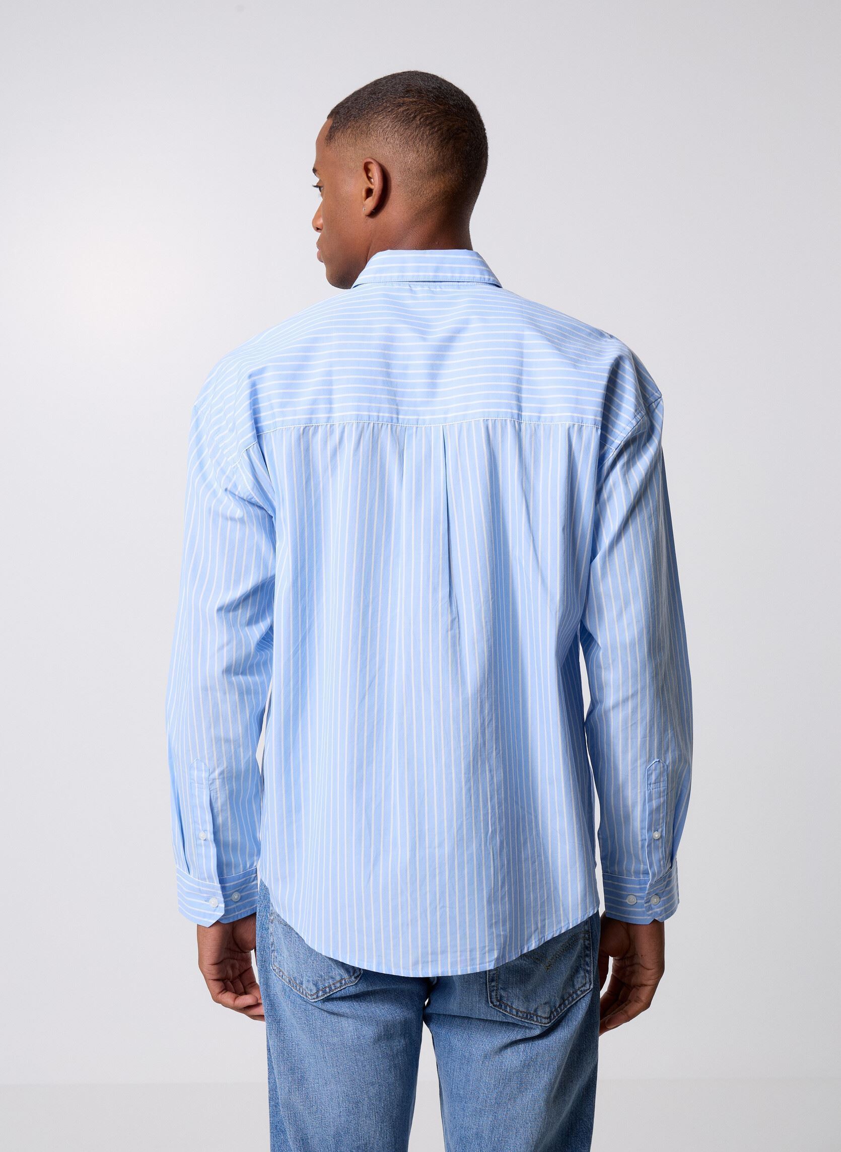 Hemden Cfsixten Ls Wide Striped Shirt heren blauw Casual Friday Hemden Cfsixten Ls Wide Striped Shirt heren blauw VISTA BLUE