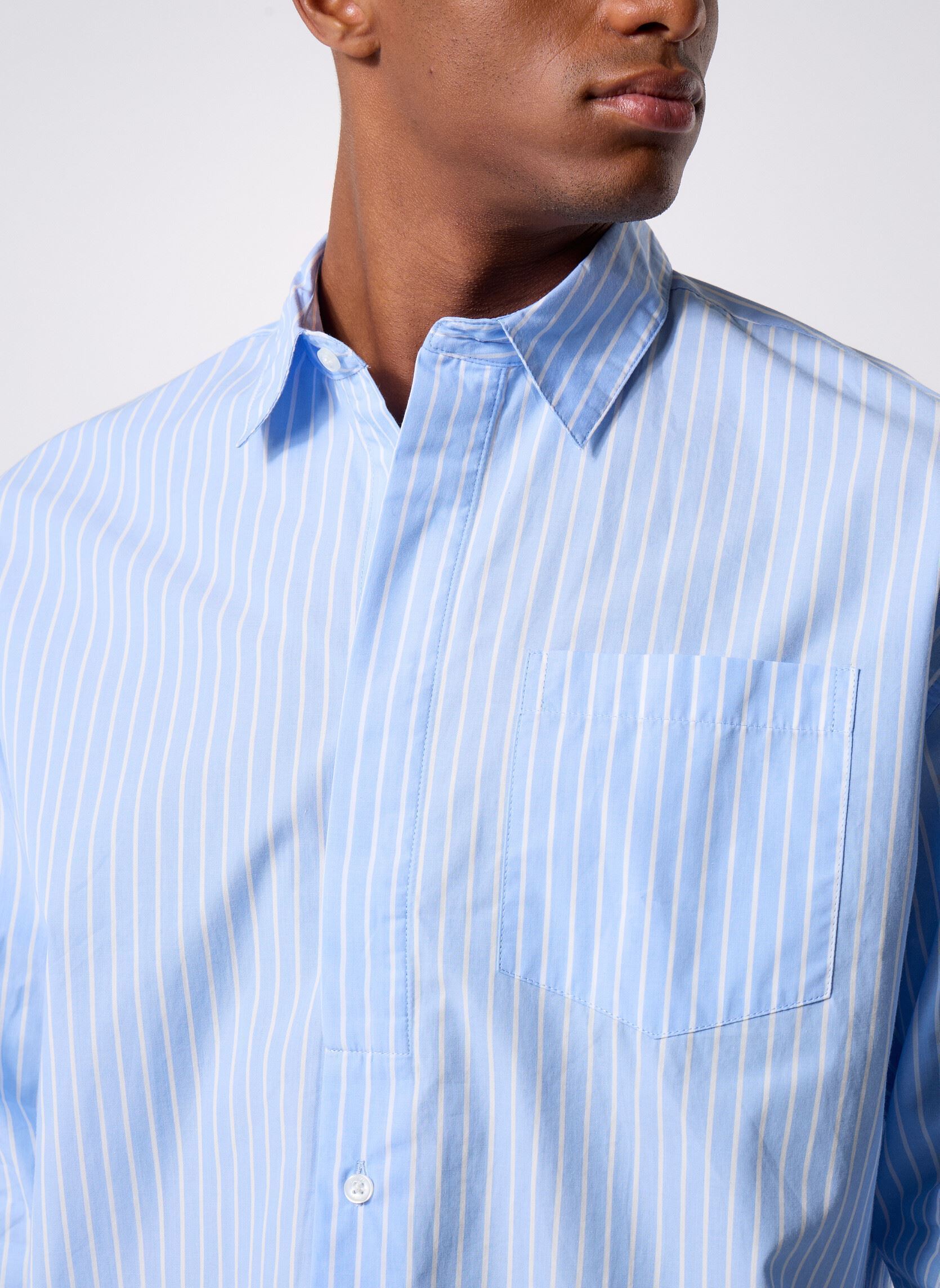 Hemden Cfsixten Ls Wide Striped Shirt heren blauw Casual Friday Hemden Cfsixten Ls Wide Striped Shirt heren blauw VISTA BLUE