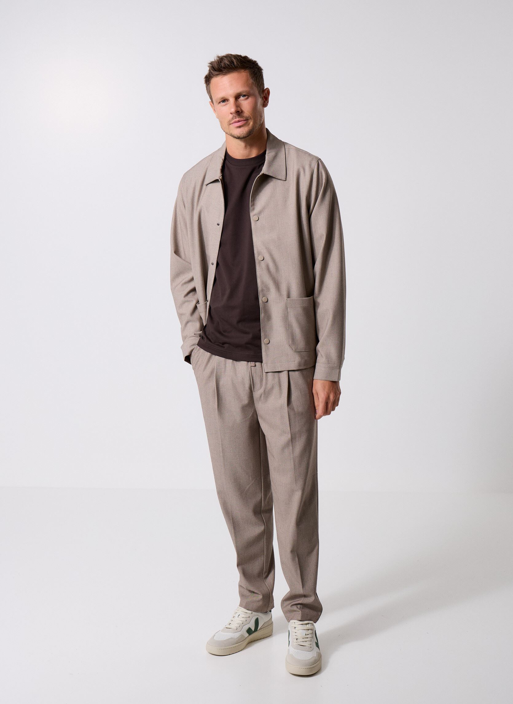 Pantalons chino Cfhaakan 2022 Stretch Pants homme beige Casual Friday Pantalons chino Cfhaakan 2022 Stretch Pants homme beige ROASTED CASHEW MELANGE