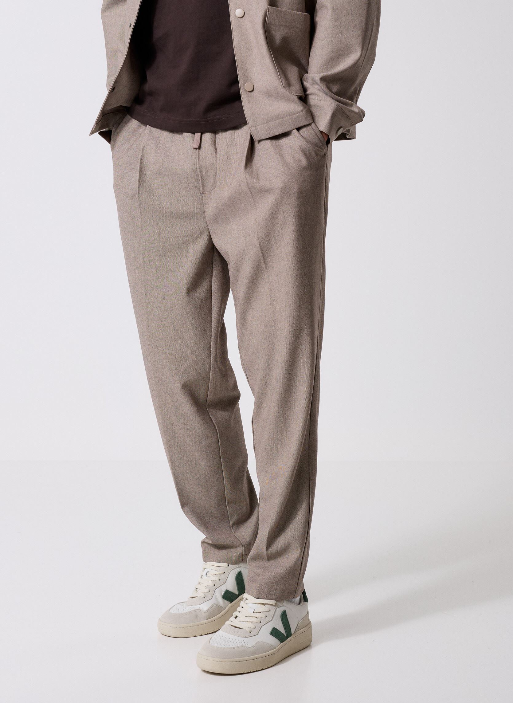 Pantalons chino Cfhaakan 2022 Stretch Pants homme beige Casual Friday Pantalons chino Cfhaakan 2022 Stretch Pants homme beige ROASTED CASHEW MELANGE