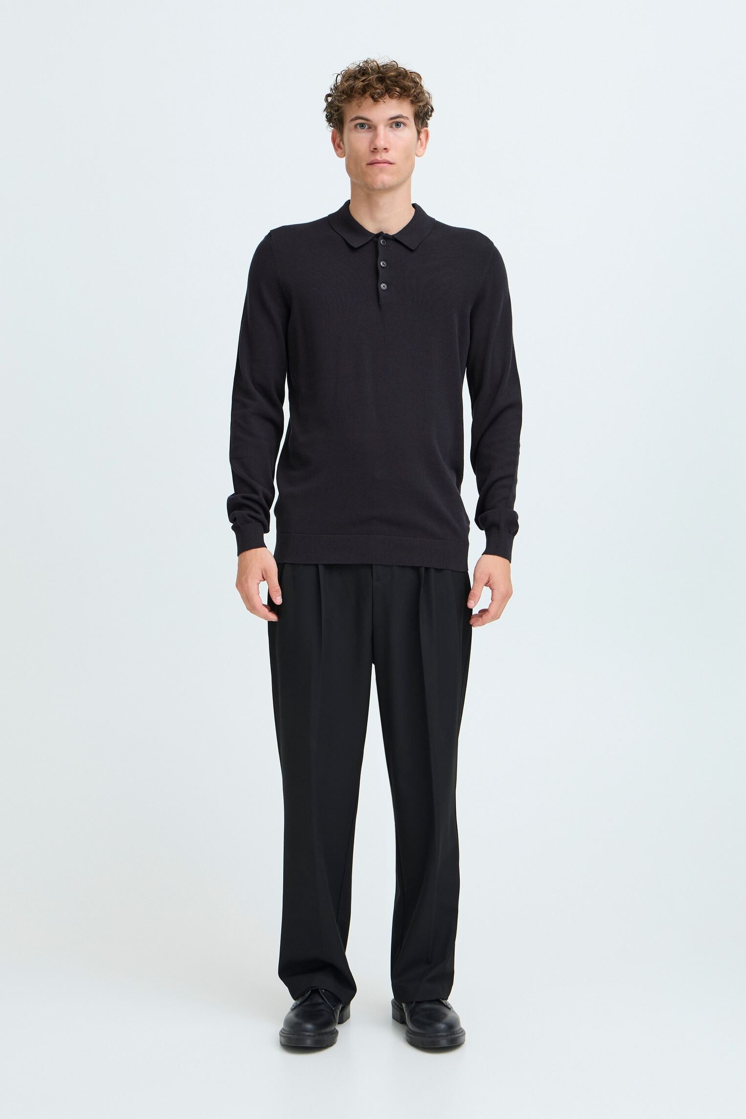 Polos manches courtes Cfosvald Fine Knitted Polo Knit homme bleu Casual Friday Polos manches courtes Cfosvald Fine Knitted Polo Knit homme bleu DARK NAVY