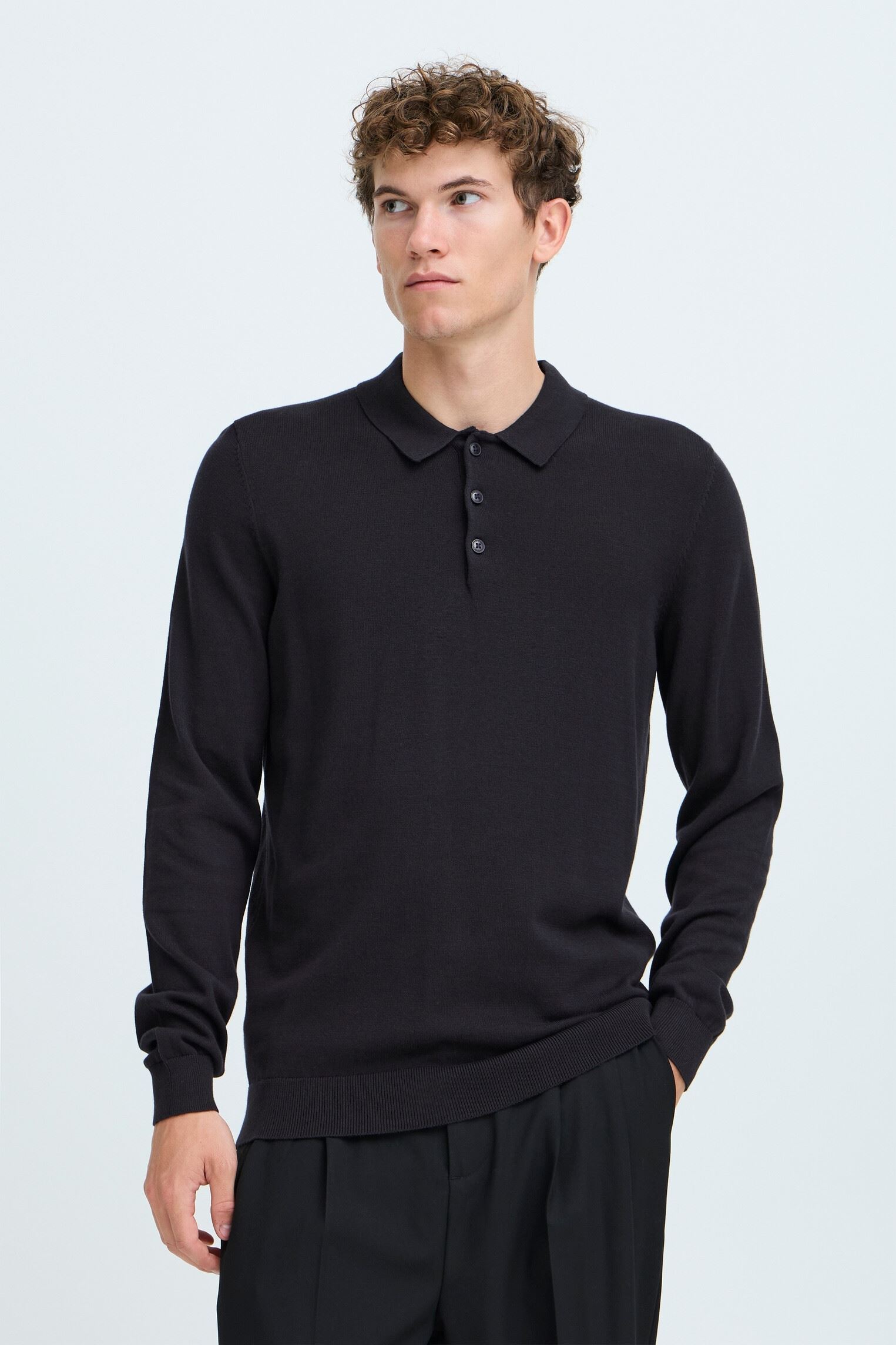 Polos manches courtes Cfosvald Fine Knitted Polo Knit homme bleu Casual Friday Polos manches courtes Cfosvald Fine Knitted Polo Knit homme bleu DARK NAVY