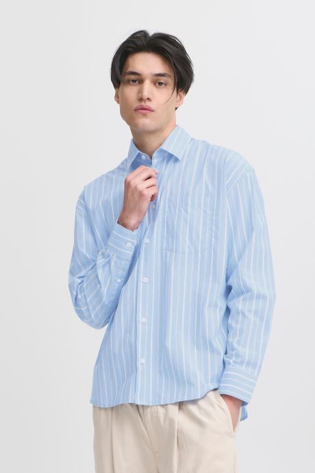 Casual Friday Hemden Cfmartis Ls Relaxed Striped Shirt herren blau