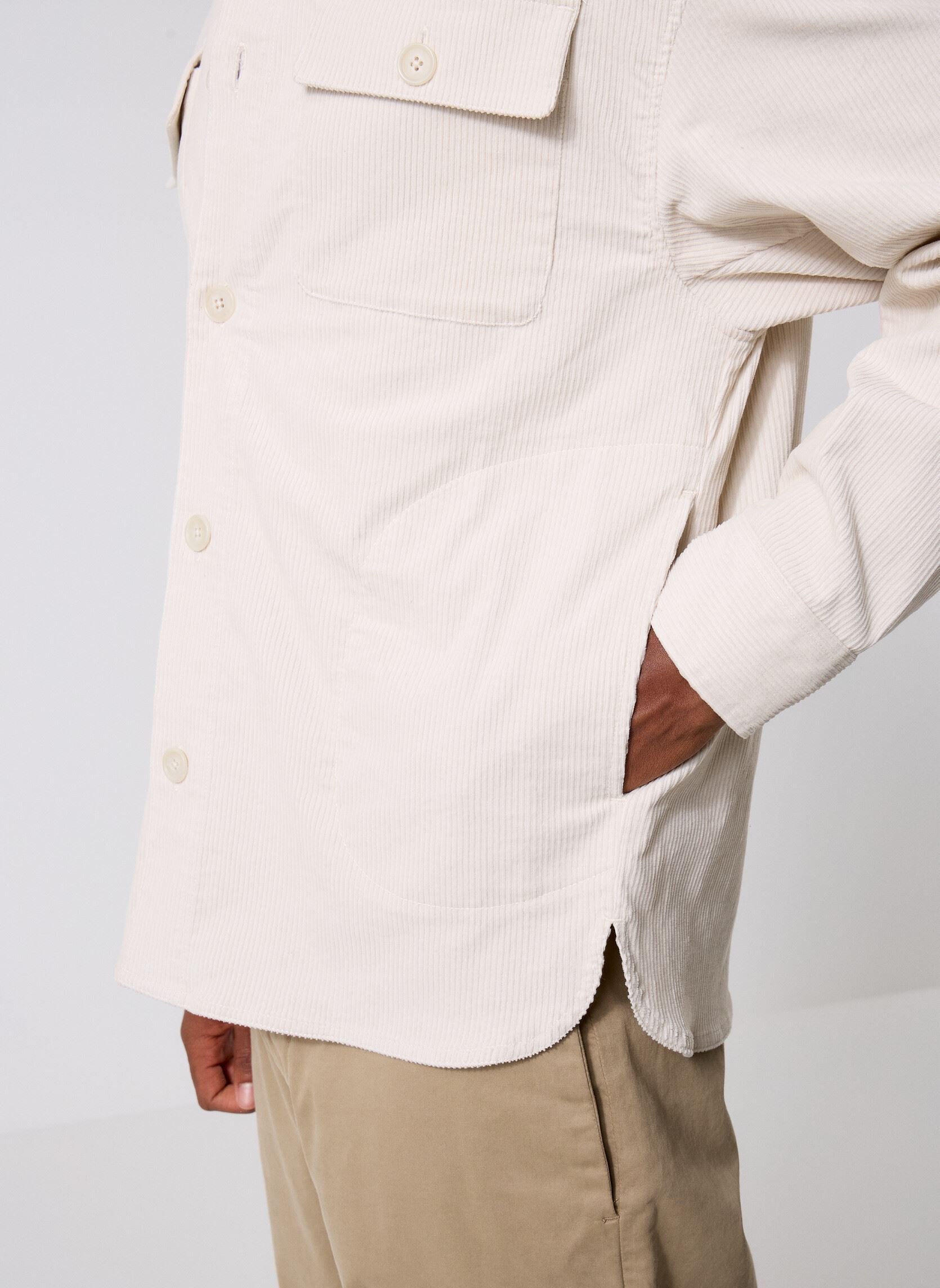 Jassen Cfmyles 0228 Corduroy Overshirt heren wit Casual Friday Jassen Cfmyles 0228 Corduroy Overshirt heren wit RAINY DAY