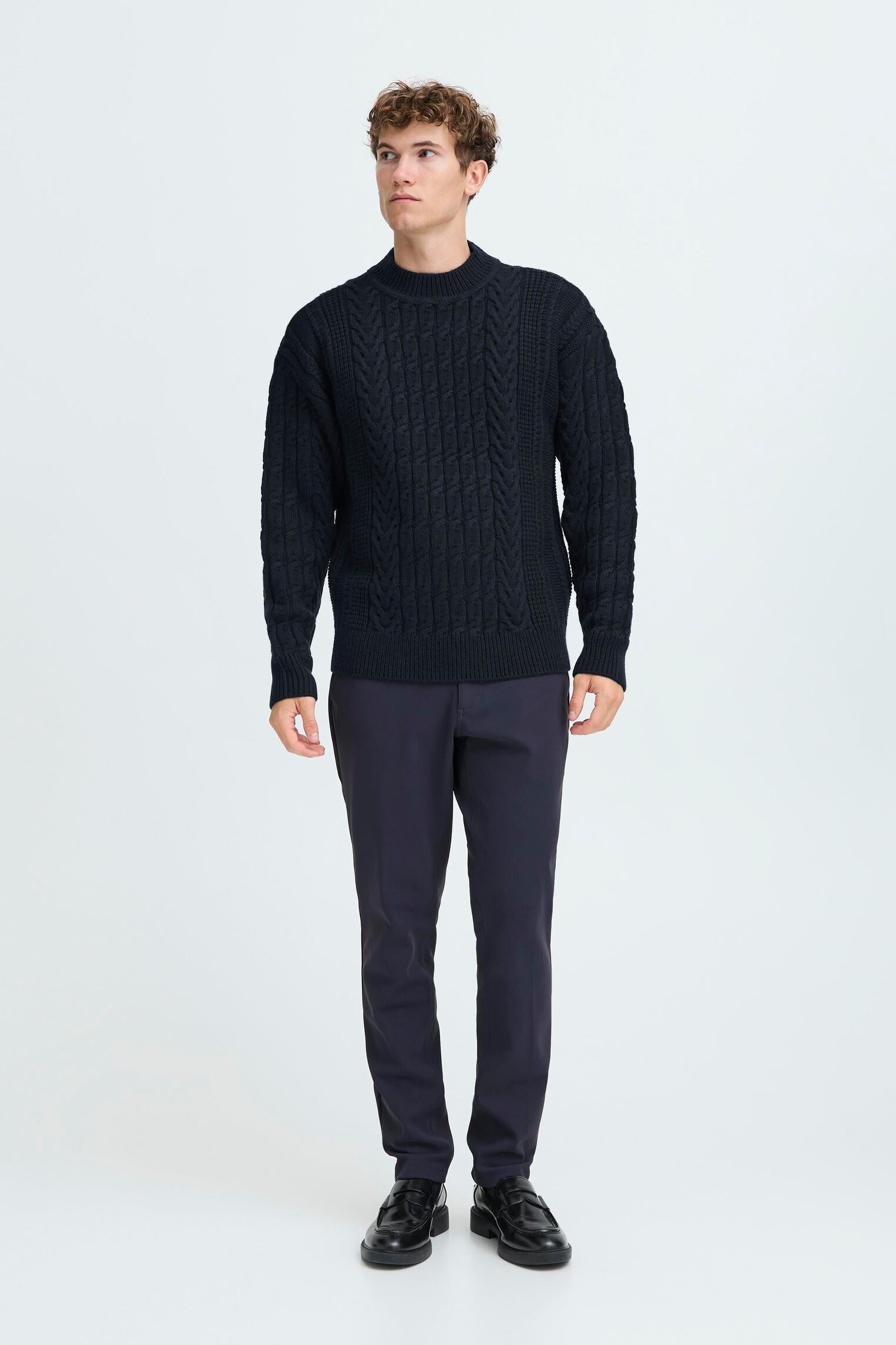 Pullover Cfmillow Cable Crew Neck Knit herren blau Casual Friday Pullover Cfmillow Cable Crew Neck Knit herren blau DARK NAVY