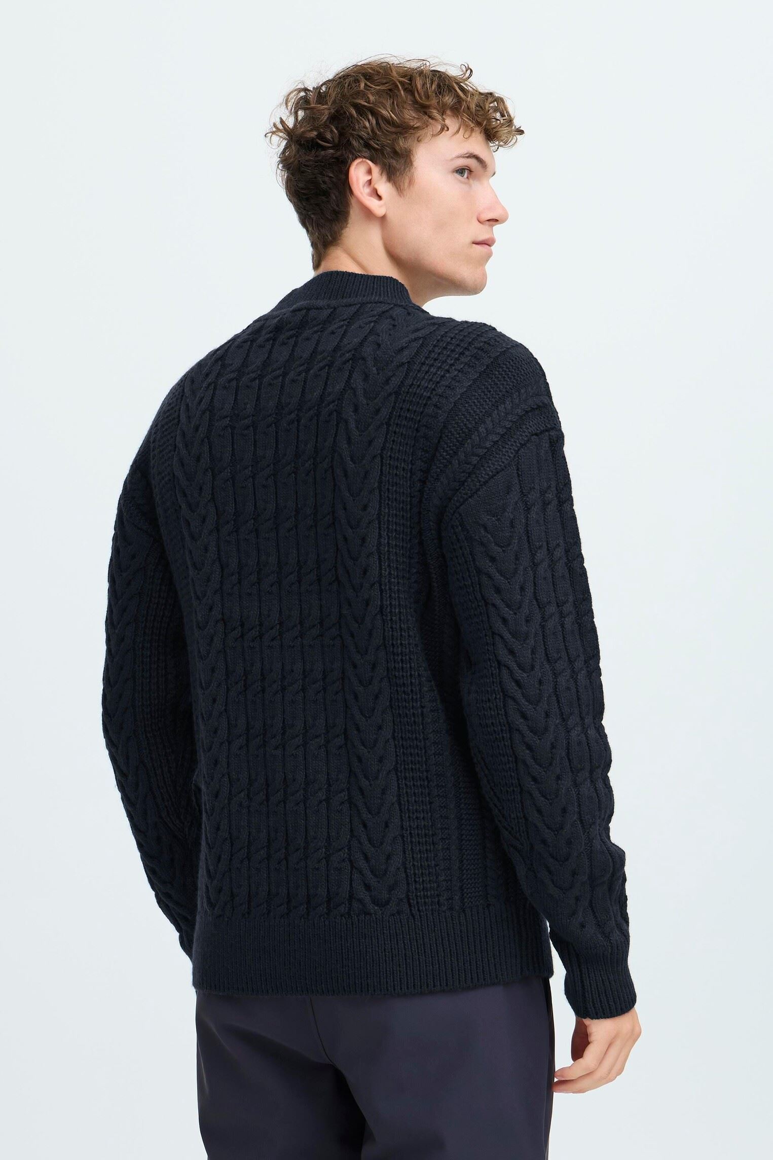 Pullover Cfmillow Cable Crew Neck Knit herren blau Casual Friday Pullover Cfmillow Cable Crew Neck Knit herren blau DARK NAVY