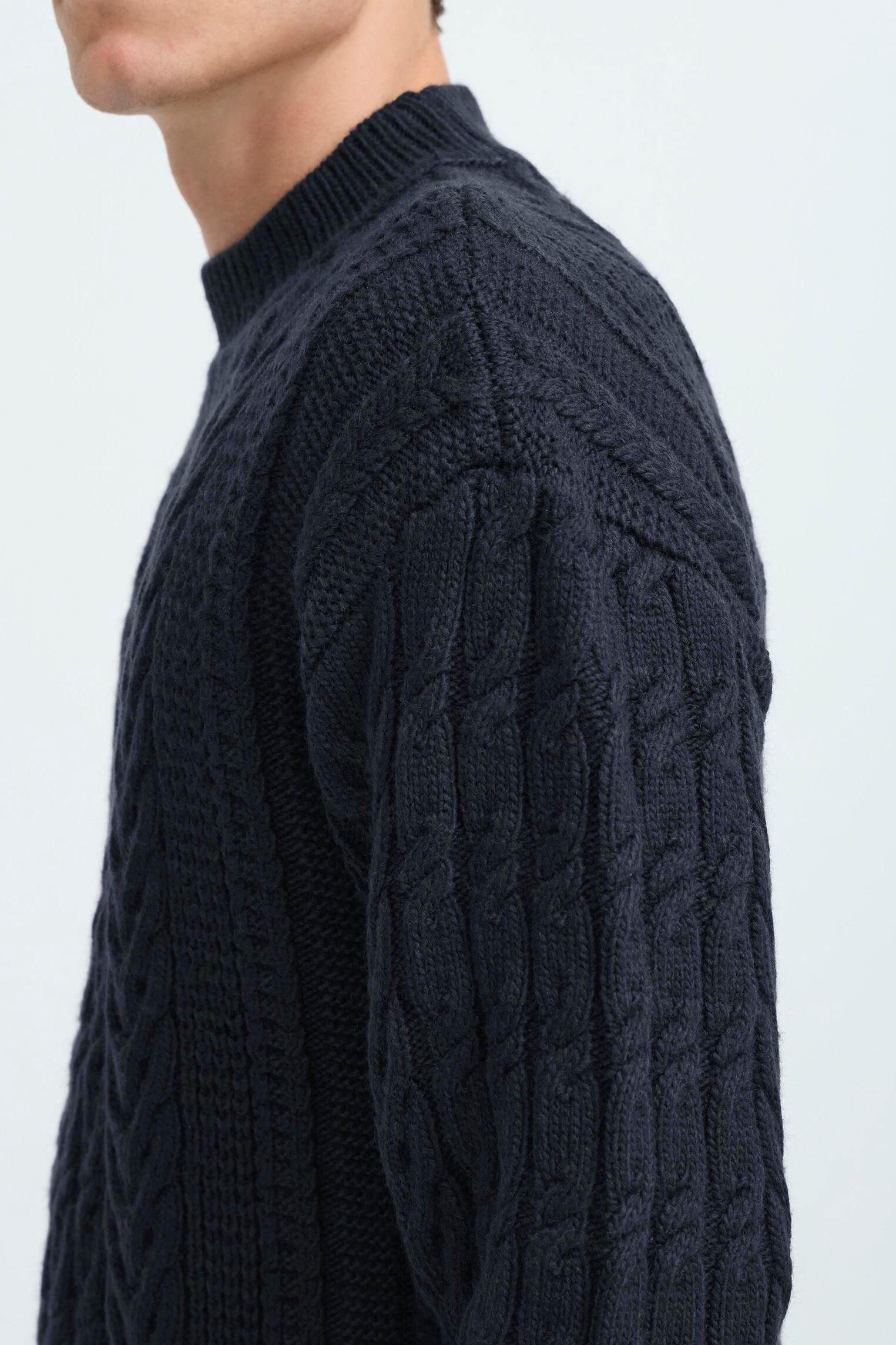 Pullover Cfmillow Cable Crew Neck Knit herren blau Casual Friday Pullover Cfmillow Cable Crew Neck Knit herren blau DARK NAVY