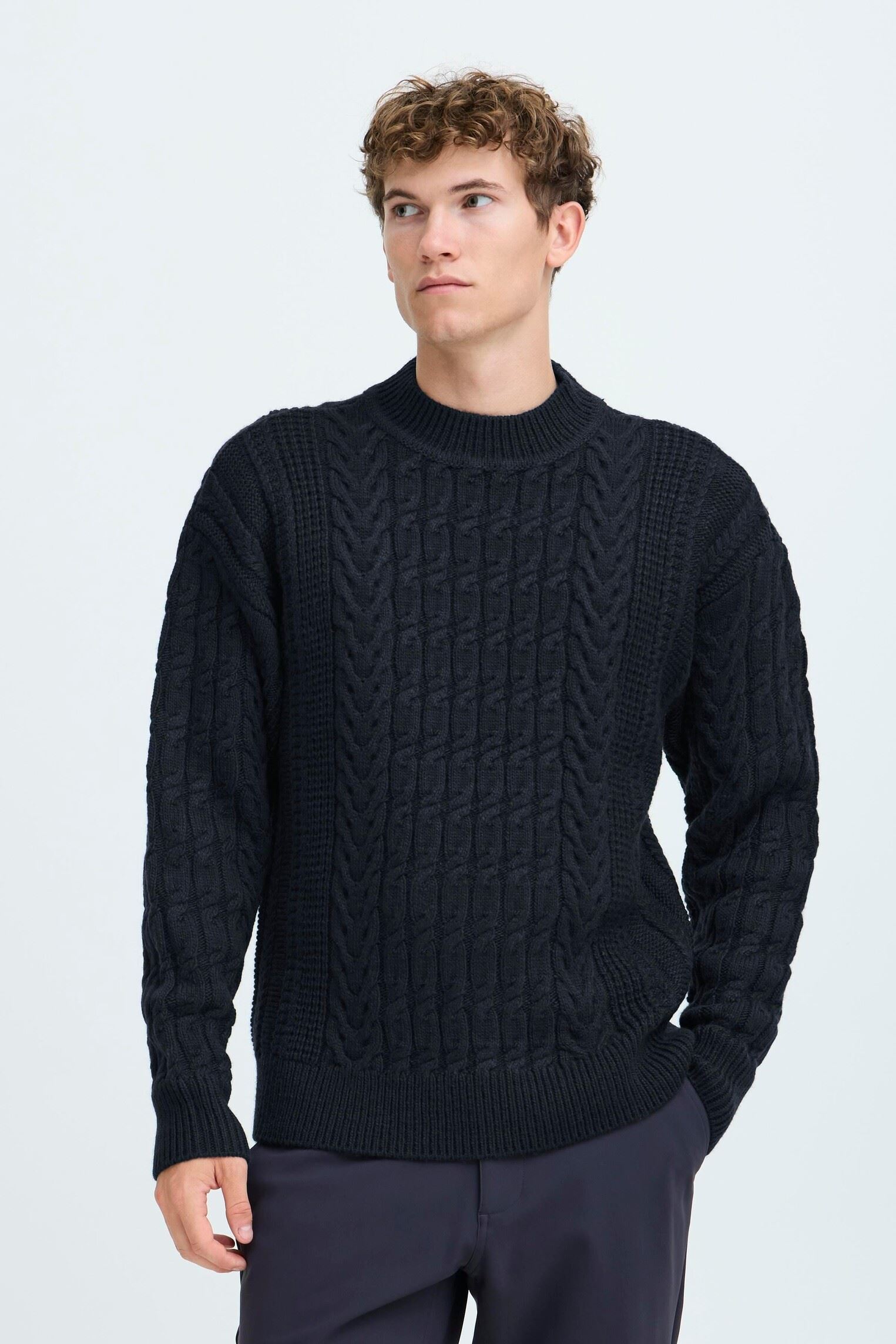 Pullover Cfmillow Cable Crew Neck Knit herren blau Casual Friday Pullover Cfmillow Cable Crew Neck Knit herren blau DARK NAVY
