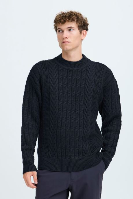 Casual Friday Pulls Cfmillow Cable Crew Neck Knit homme bleu
