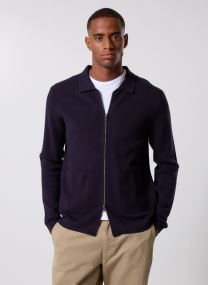 Gilets Cfclaes 0224 Knitted Zipper Cardigan homme bleu