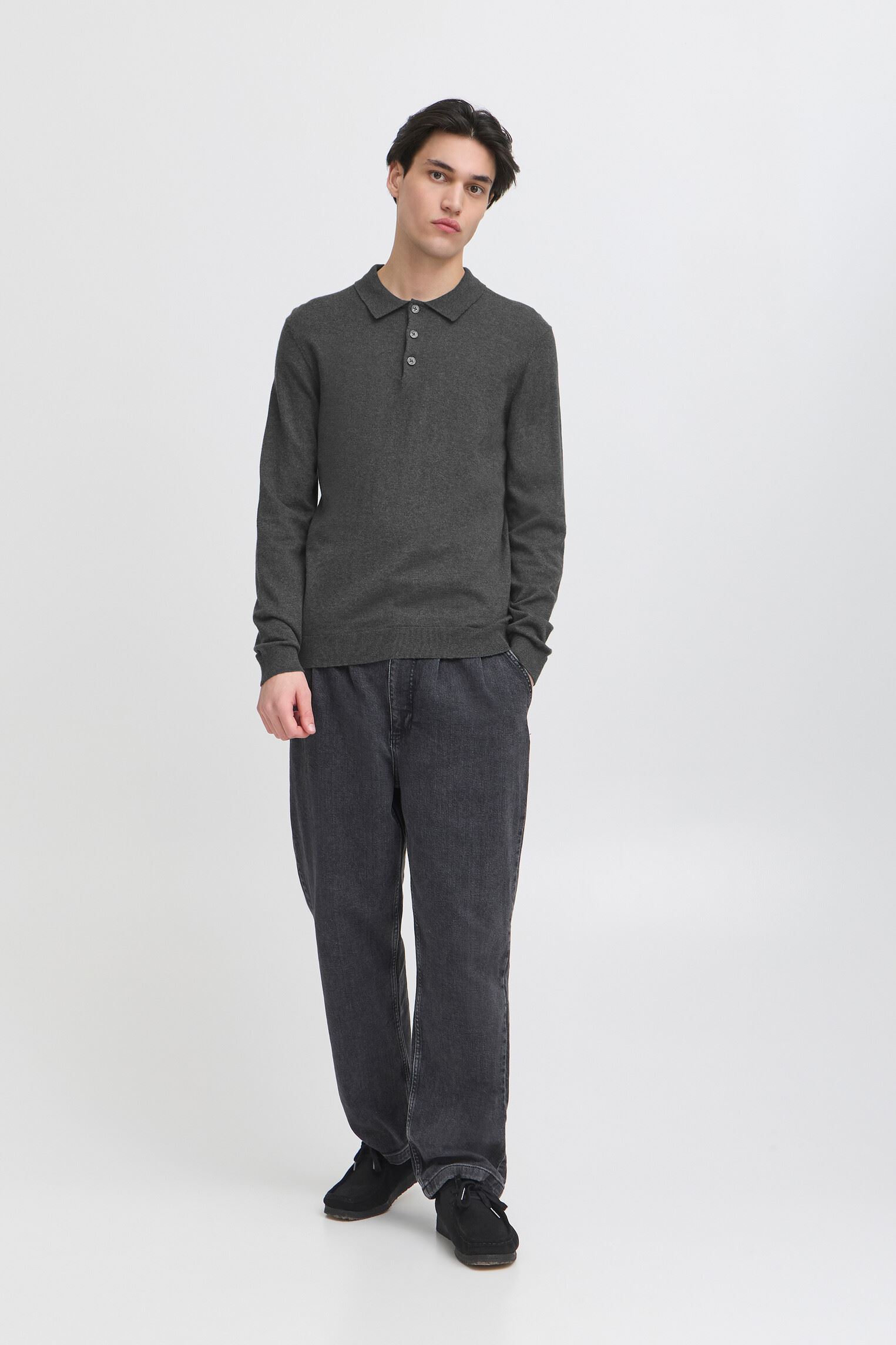 Polos manches courtes Cffrode 0226 Polo Knit homme gris Casual Friday Polos manches courtes Cffrode 0226 Polo Knit homme gris DARK GREY MELANGE