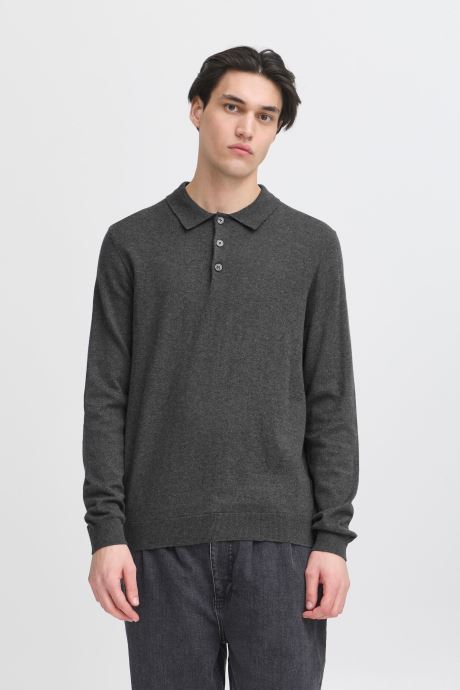Casual Friday Polos manches courtes Cffrode 0226 Polo Knit homme gris