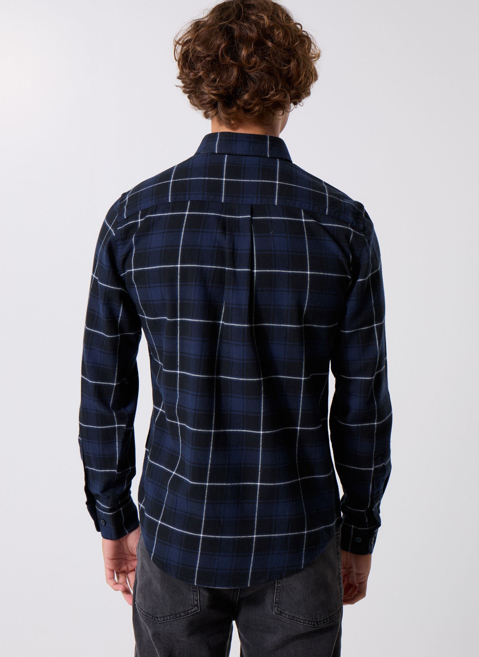 Hemden Cfmace Ls Bu Checked Shirt - Brushed herren blau Casual Friday Hemden Cfmace Ls Bu Checked Shirt - Brushed herren blau NAVY BLAZER