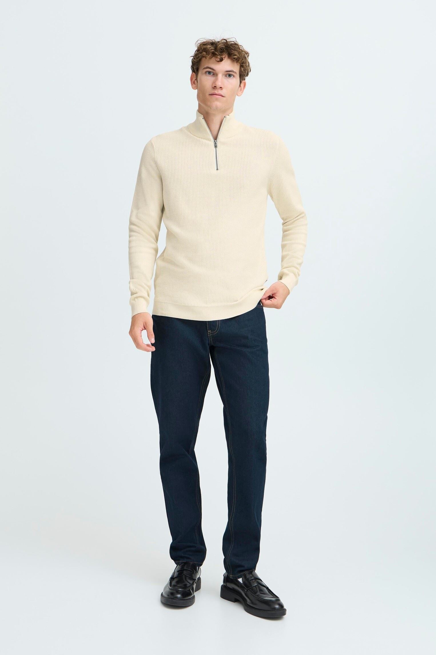 Pulls Cfnoar Structured Halfzip Knit homme blanc Casual Friday Pulls Cfnoar Structured Halfzip Knit homme blanc RAINY DAY