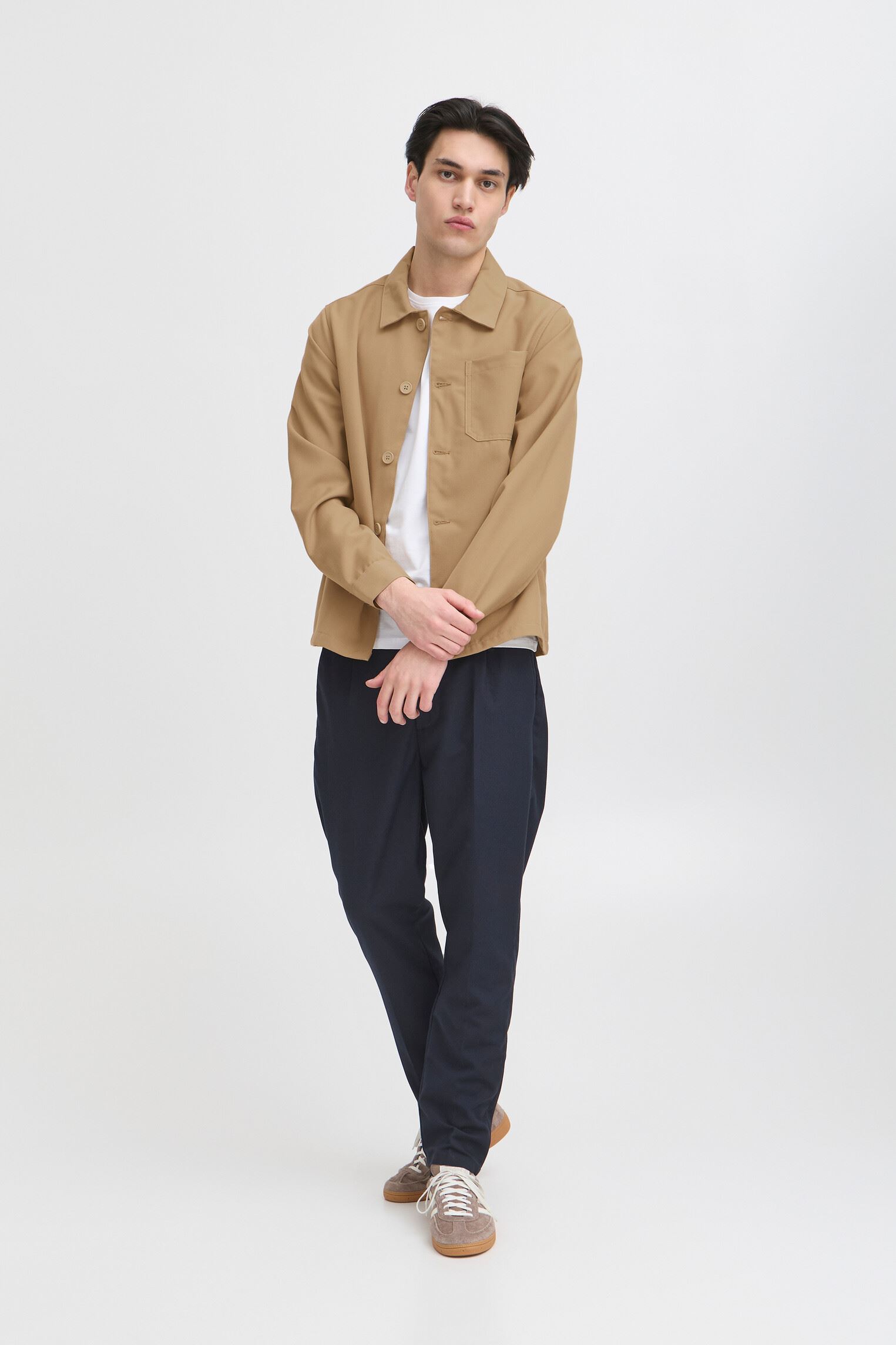 Jacken Cfmarco Stretch Shacket herren beige Casual Friday Jacken Cfmarco Stretch Shacket herren beige SILVER MINK