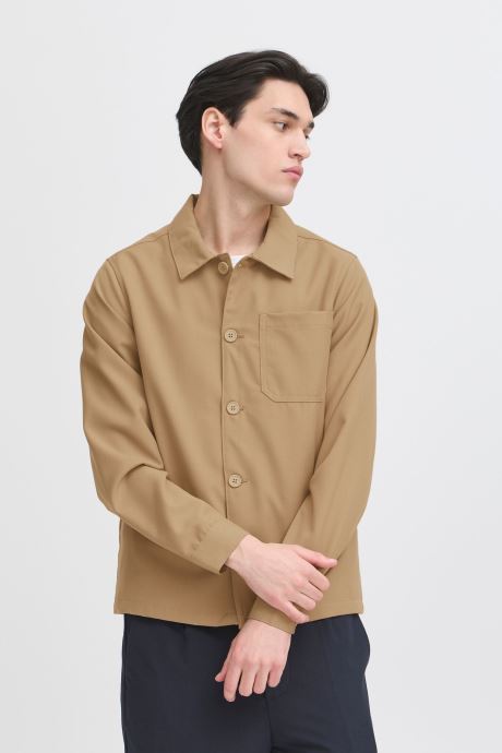 Casual Friday Vestes Cfmarco Stretch Shacket homme beige