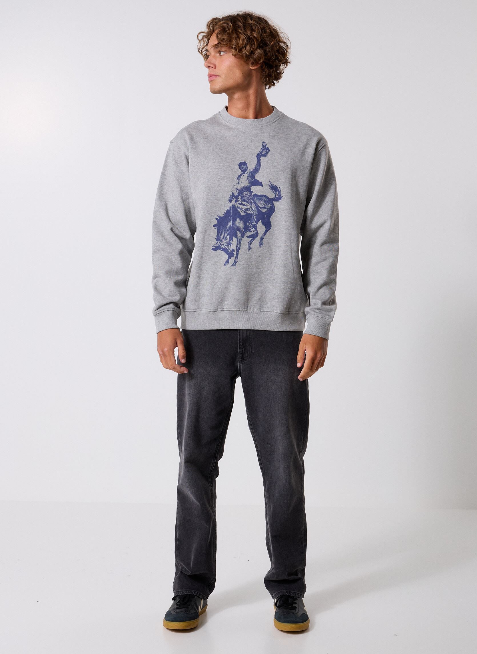 Sweatshirts Cfsigvard Sweat With Large Front Print heren grijs Casual Friday Sweatshirts Cfsigvard Sweat With Large Front Print heren grijs MID GREY MELANGE