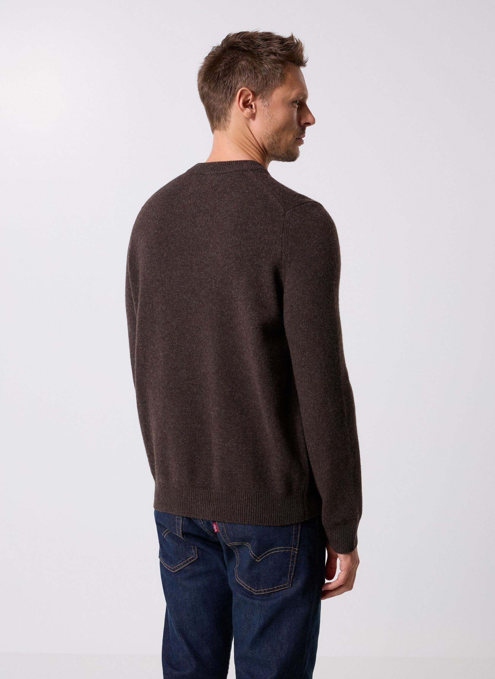 Sweats Isak Knit Sweater 15010 homme marron Samsoe Samsoe Sweats Isak Knit Sweater 15010 homme marron Turkish Coffee